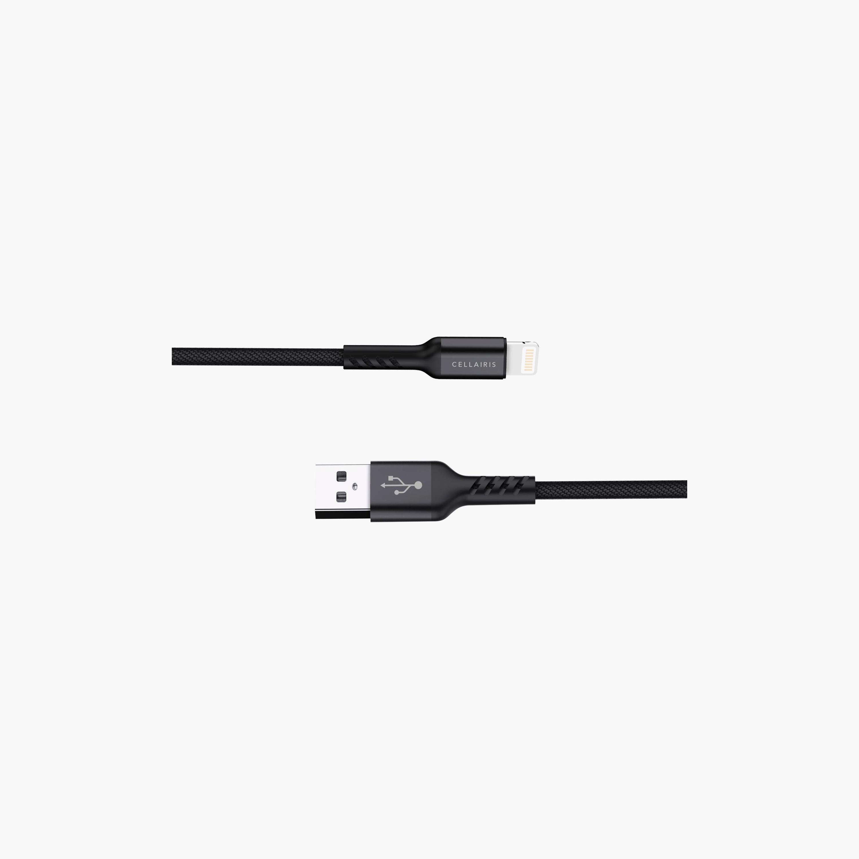كابل لايتنينج نايلون فاخر من سيلايريس بطول 1 متر، أسود | M -NCL02415-electronics-accessories-mobileaccesories-image-4