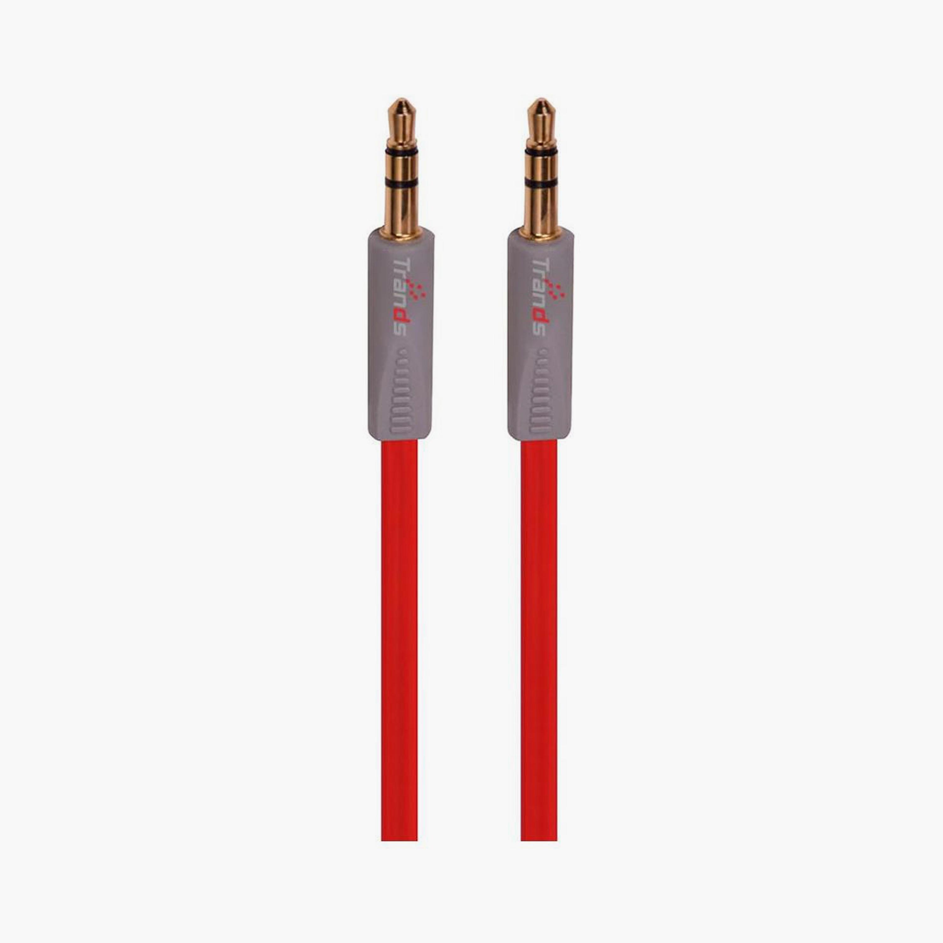كابل صوت مساعد من تراندز، أحمر، 1 متر | CA208-electronics-accessories-mobileaccesories-image-3