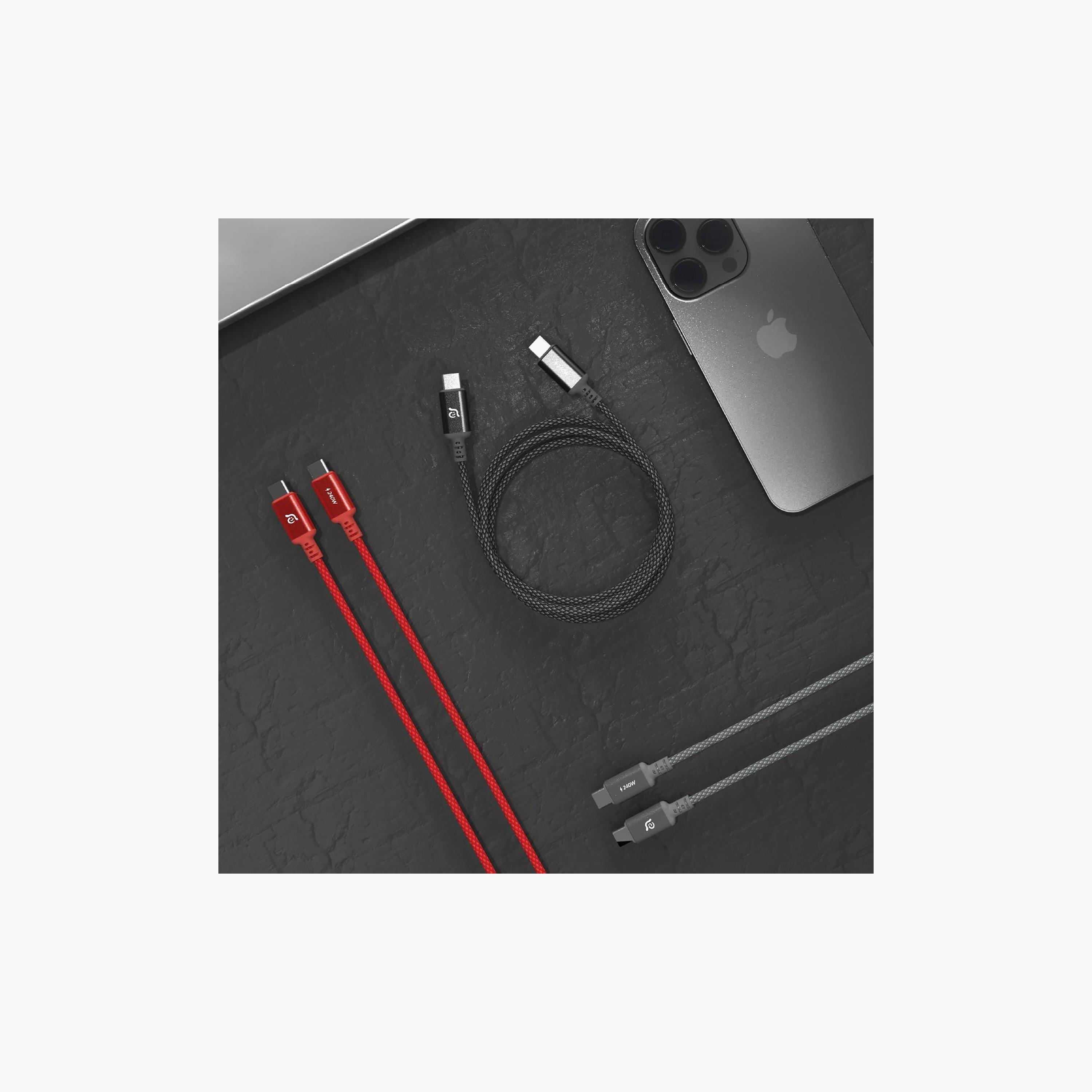 آدم إليمنتس كازا - كابل شحن USB-C إلى USB-C بقوة 240 واط، 1.2 متر، أحمر | ACBADP120RD-electronics-accessories-mobileaccesories-image-3
