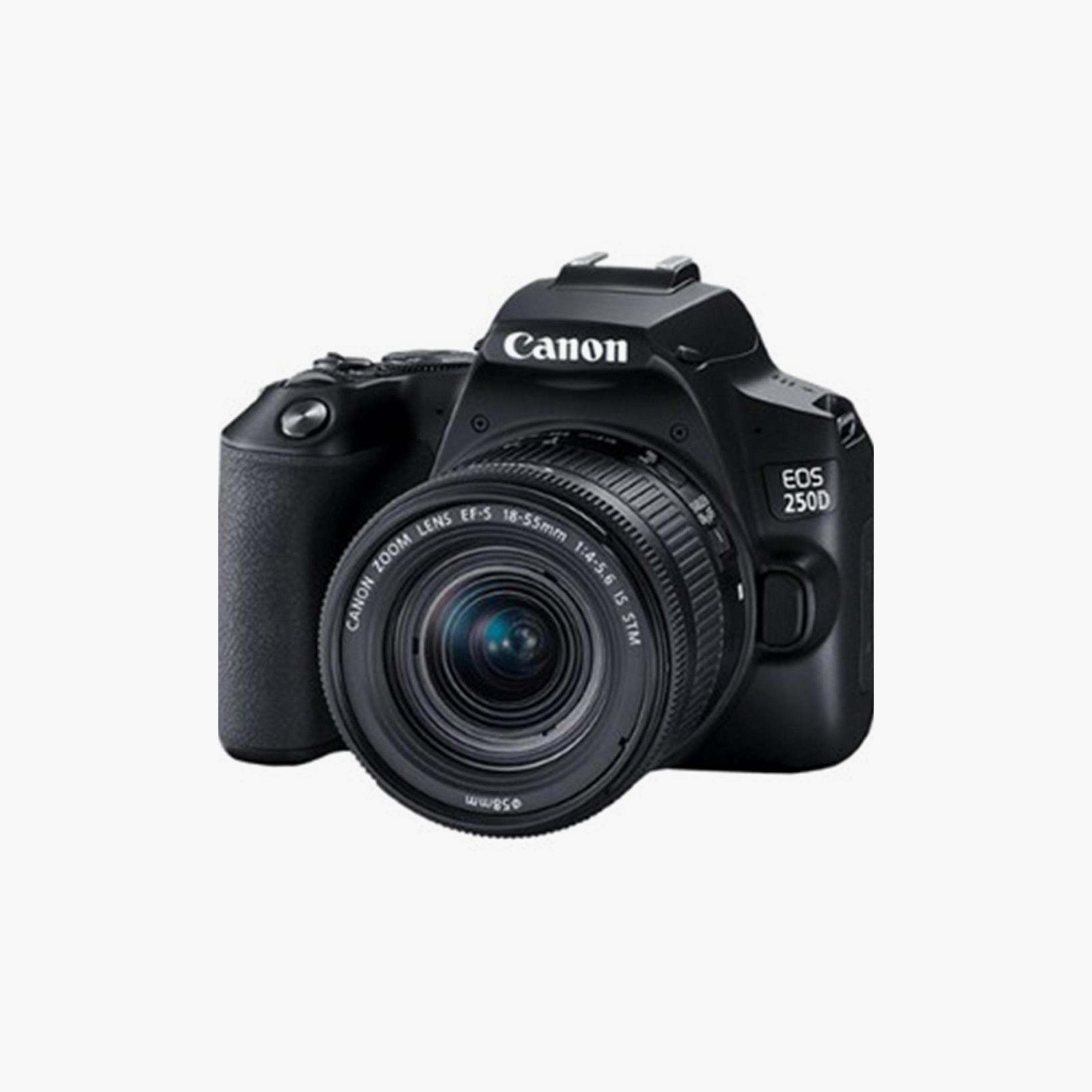 كاميرا كانون EOS250D DSLR 24.1 م.ب عدسة EFS 18-55 DC III مستشعر APS-C شاشة لمس 4K واي فاي بلوتوث-electronics-camera-image-2
