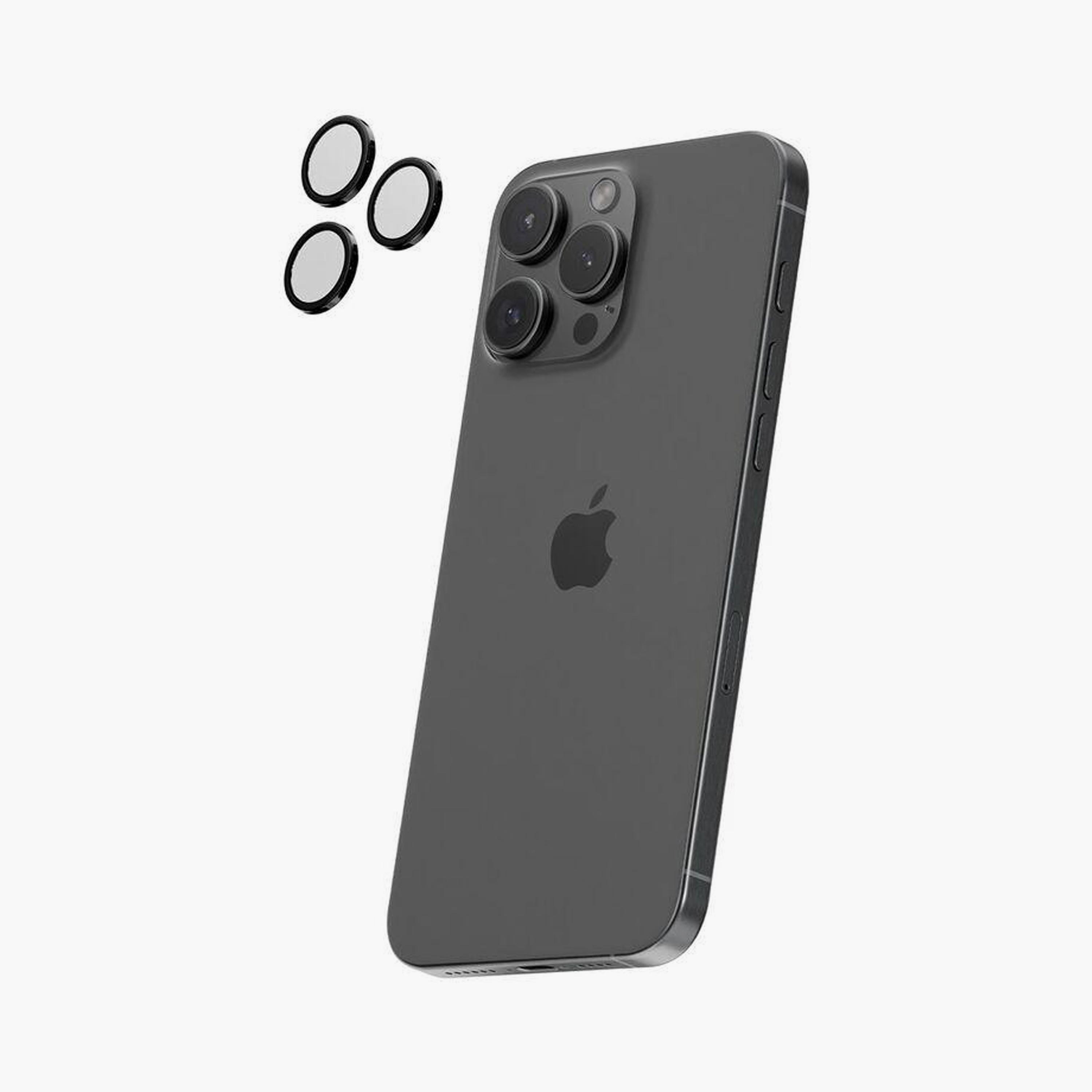 Hyphen Camera Lens Protector for iPhone 16 Pro/Pro Max with Self Installation Board Black-electronics-accessories-mobileaccesories-image-1