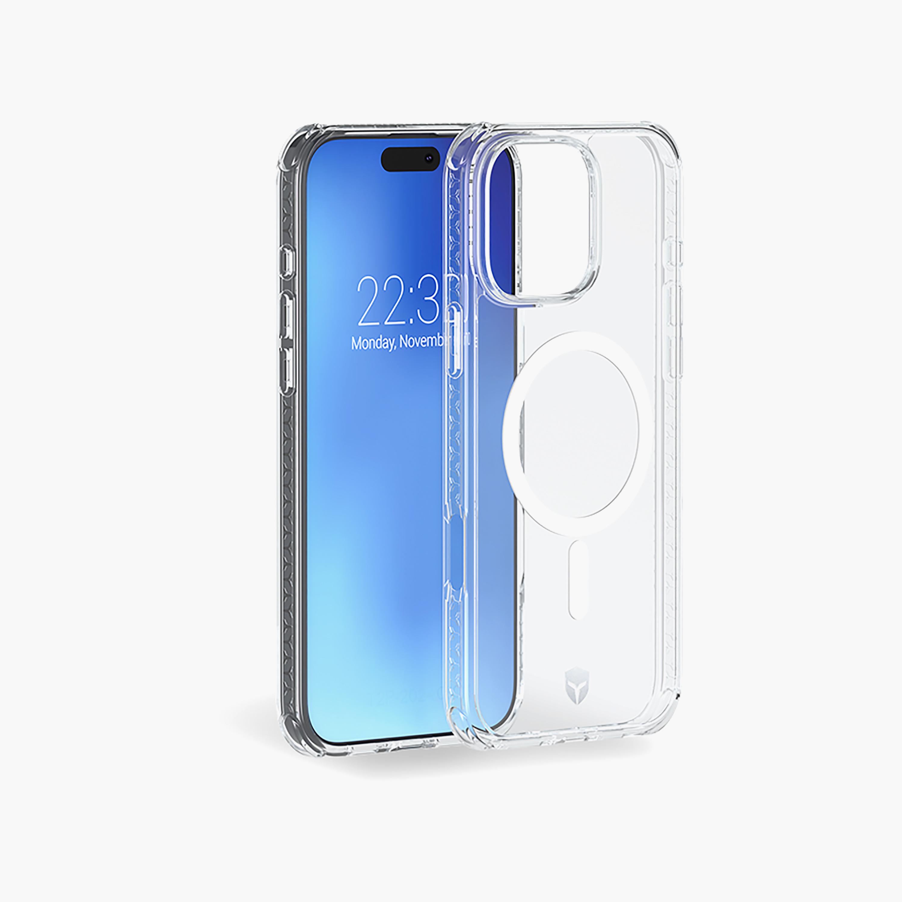 جراب فورس أير ماجسيف الشفاف المقوى لهاتف آيفون 16 برو | FCAIRMAGIP16PT-electronics-accessories-mobileaccesories-image-1