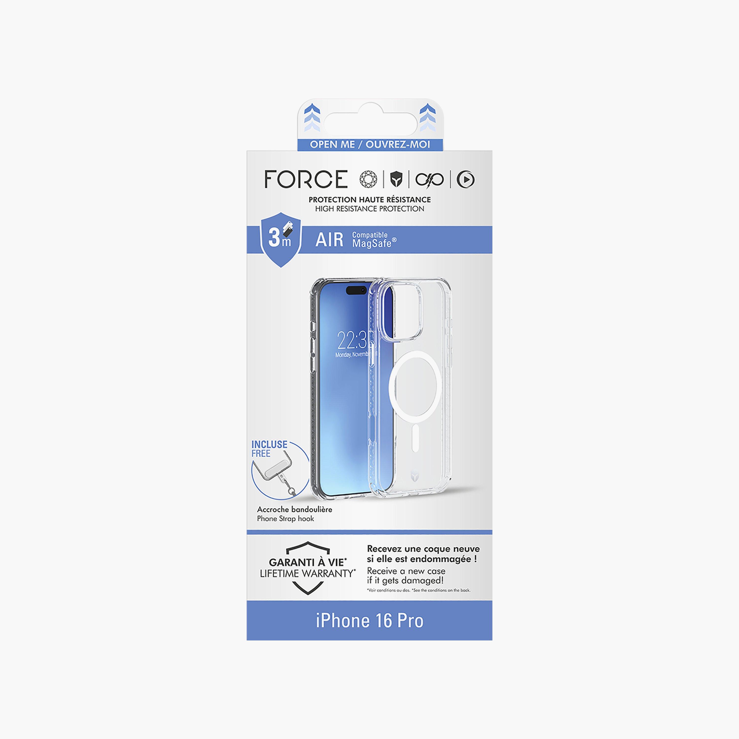 جراب فورس أير ماجسيف الشفاف المقوى لهاتف آيفون 16 برو | FCAIRMAGIP16PT-electronics-accessories-mobileaccesories-image-2