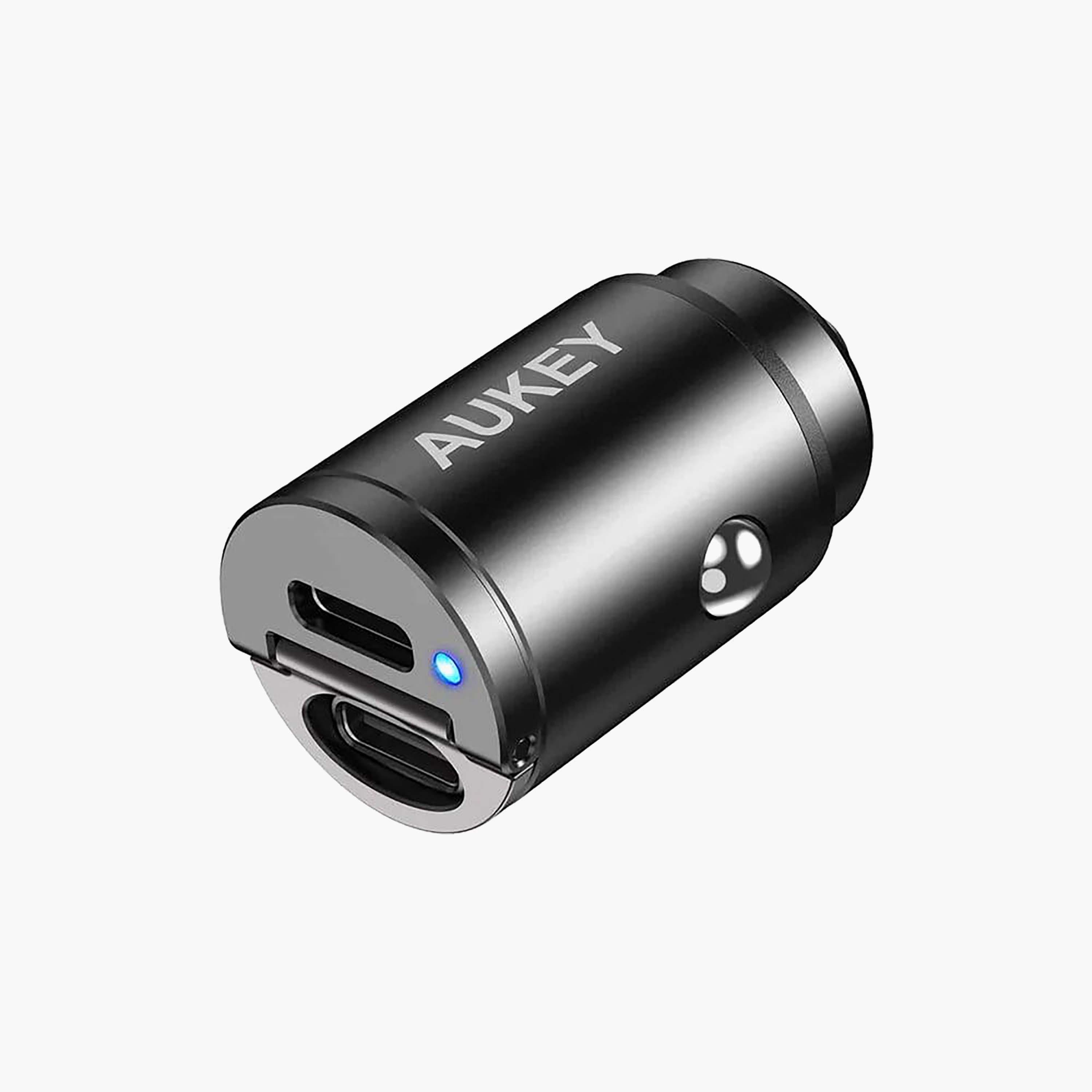 شاحن سيارة أويكي ثنائي المنفذ بقوة 30 واط، أسود | CC-A4-electronics-accessories-mobileaccesories-image-1