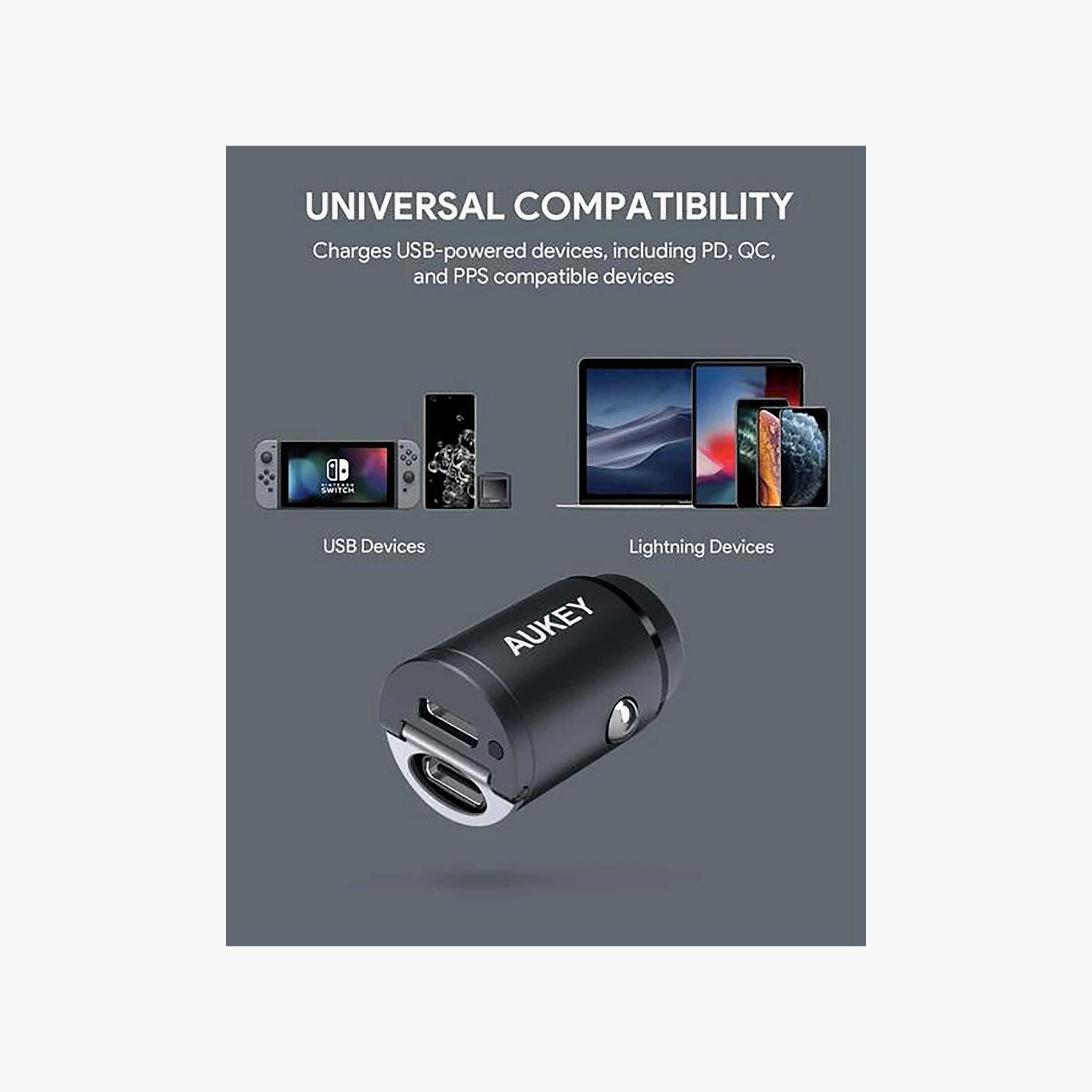 شاحن سيارة أويكي ثنائي المنفذ بقوة 30 واط، أسود | CC-A4-electronics-accessories-mobileaccesories-image-3