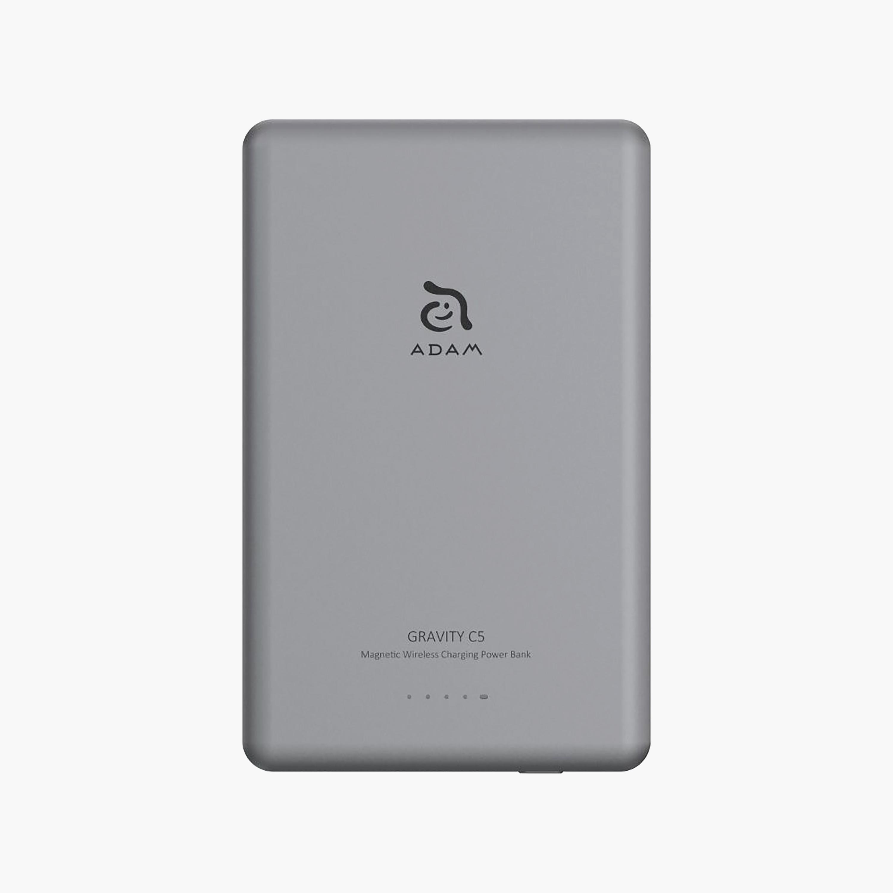شاحن آدم إليمنتس اللاسلكي المغناطيسي جرافيتي C5 رمادي | APBADGVC5GY-electronics-accessories-mobileaccesories-image-1