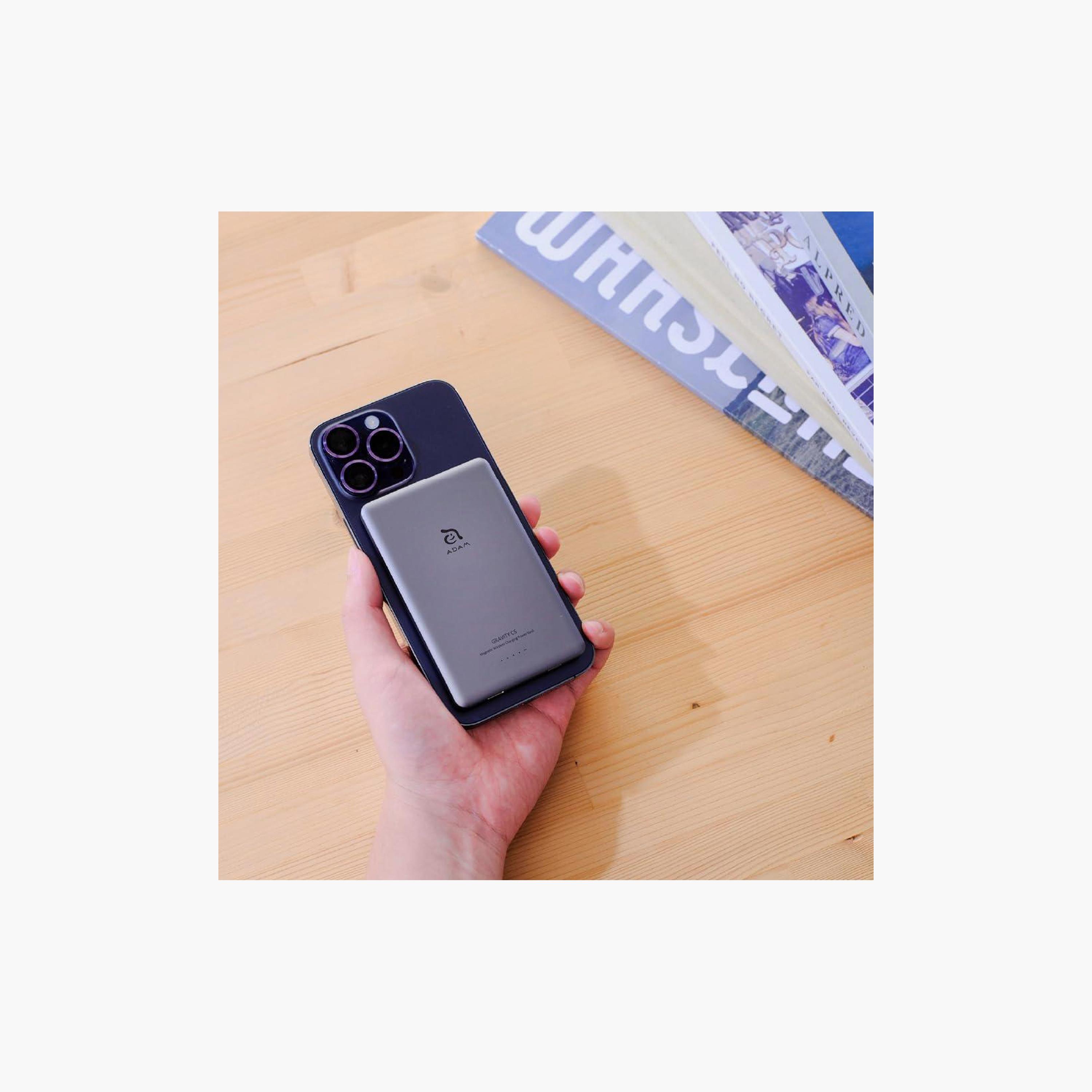 شاحن آدم إليمنتس اللاسلكي المغناطيسي جرافيتي C5 رمادي | APBADGVC5GY-electronics-accessories-mobileaccesories-image-9