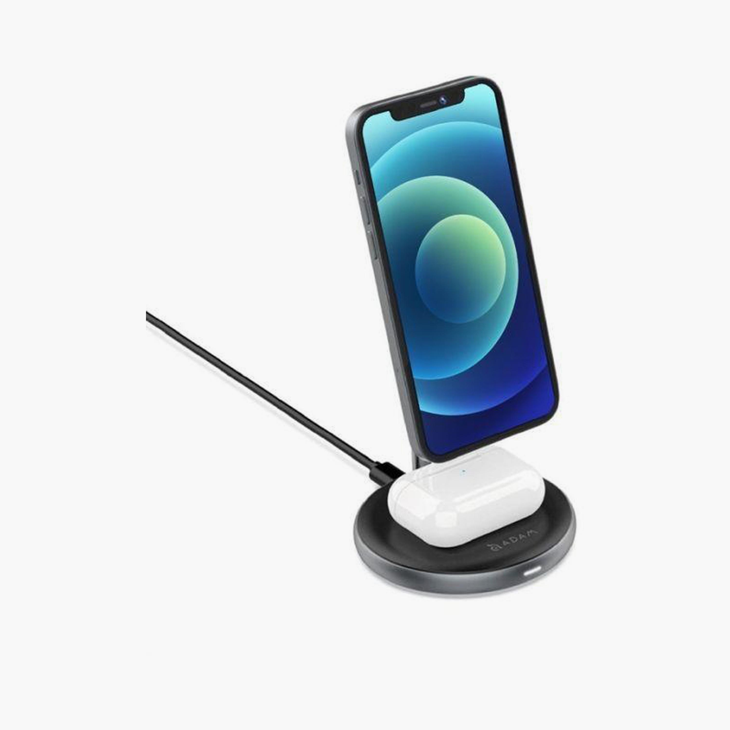 شاحن آدم إليمنتس أومنيا إم 2 المغناطيسي اللاسلكي 2 في 1 مع محول طاقة | APAADM2BK-electronics-accessories-mobileaccesories-image-4