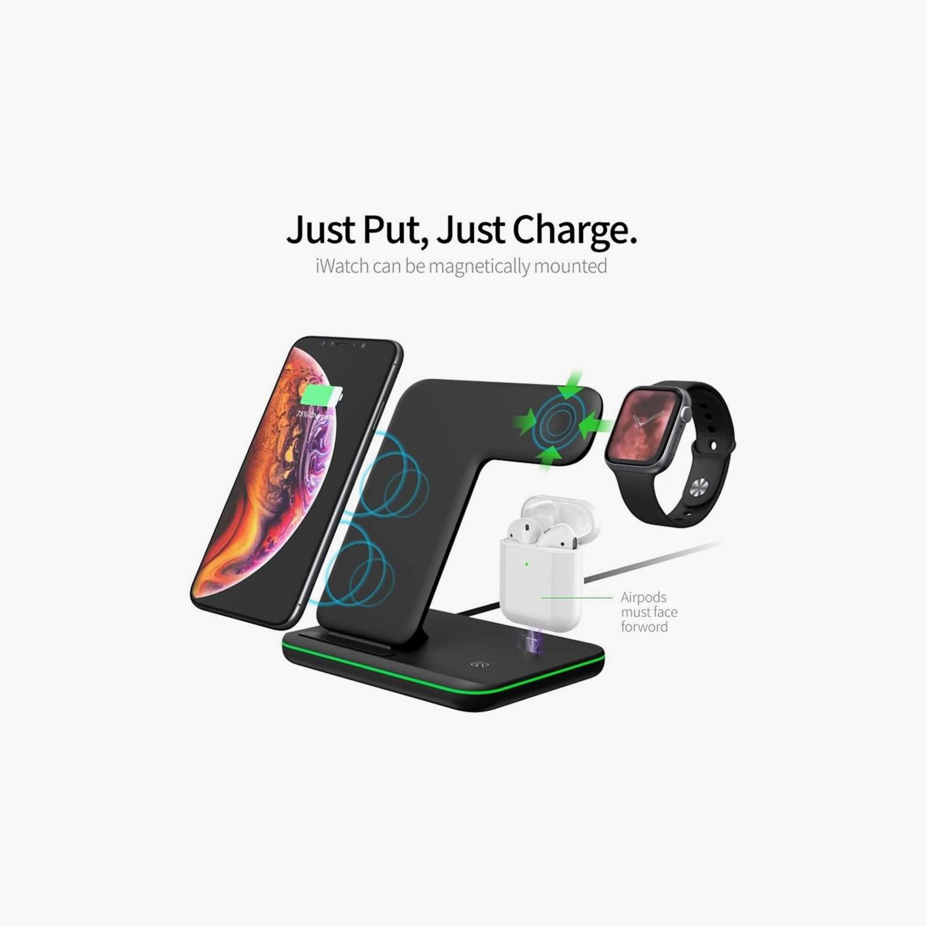 Trands 3-in-1 Wireless Desk Charger Black | TR-AD6953-electronics-accessories-mobileaccesories-image-2