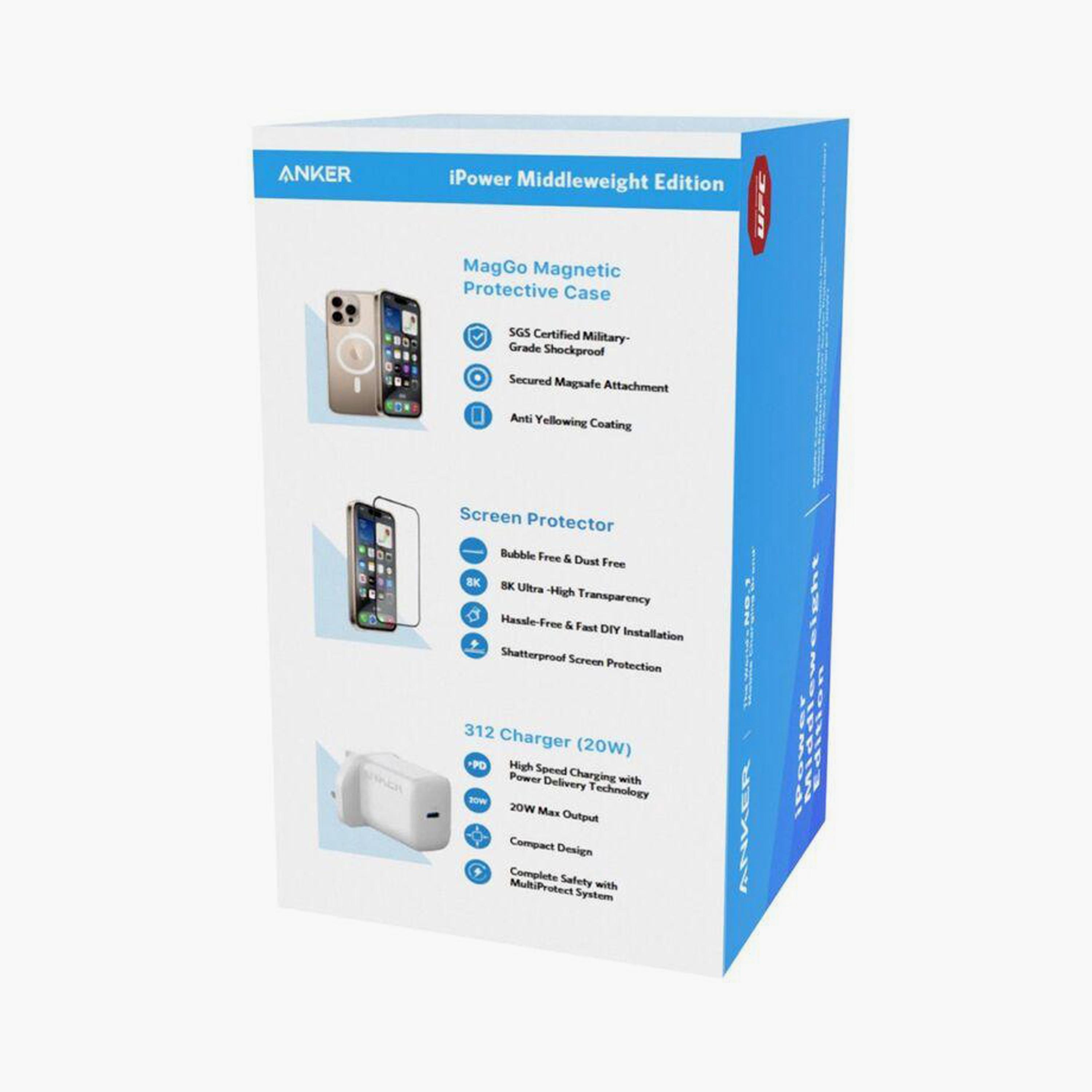 Anker iPower Bundle Middle Weight Edition - iPhone 16 Pro (20W Charger + Screen Protector + Cover)-electronics-accessories-mobileaccesories-image-3