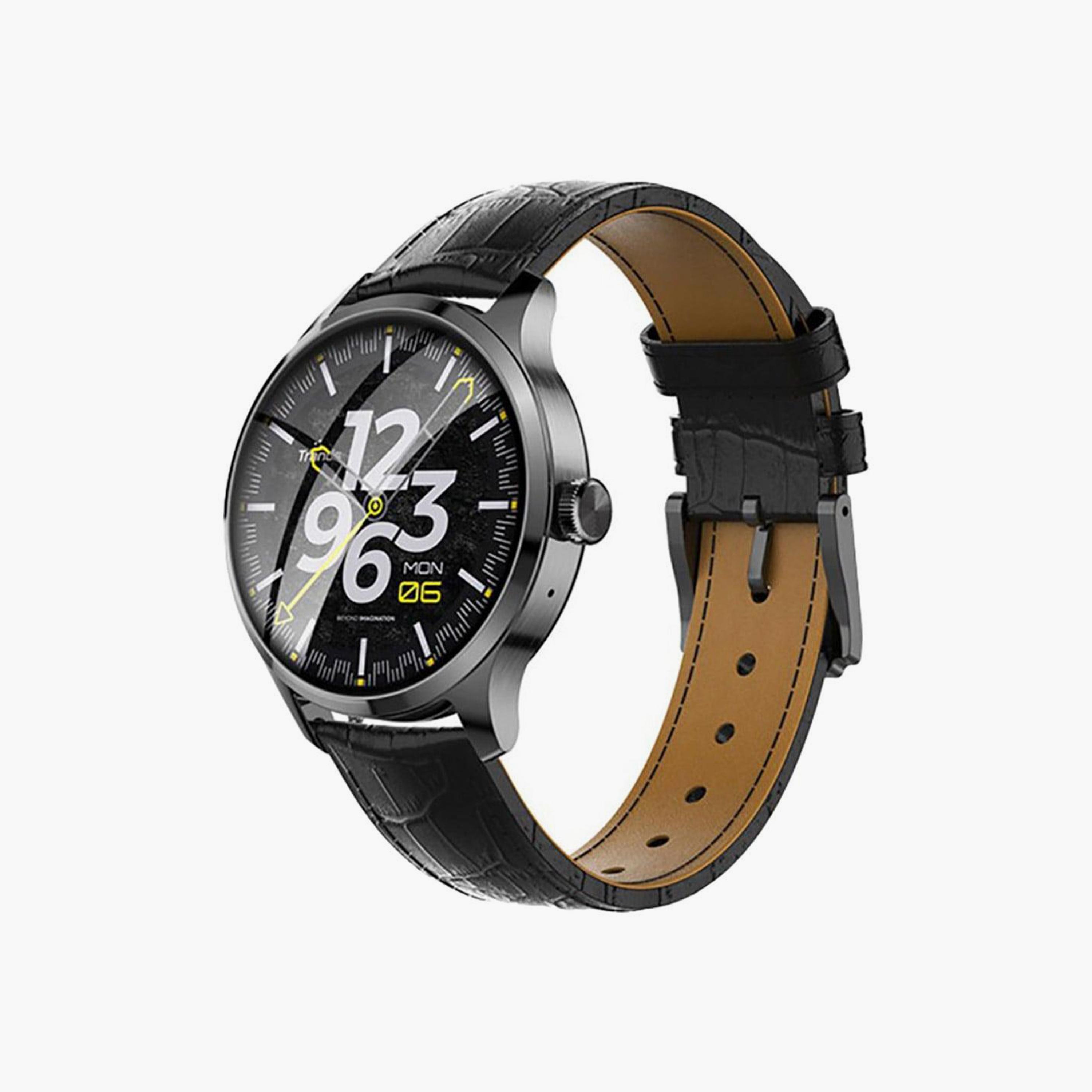 Trands 1.32 inch Amoled Premium Smartwatch Black | SW220-men-watchesandjewellery-watches-image-2