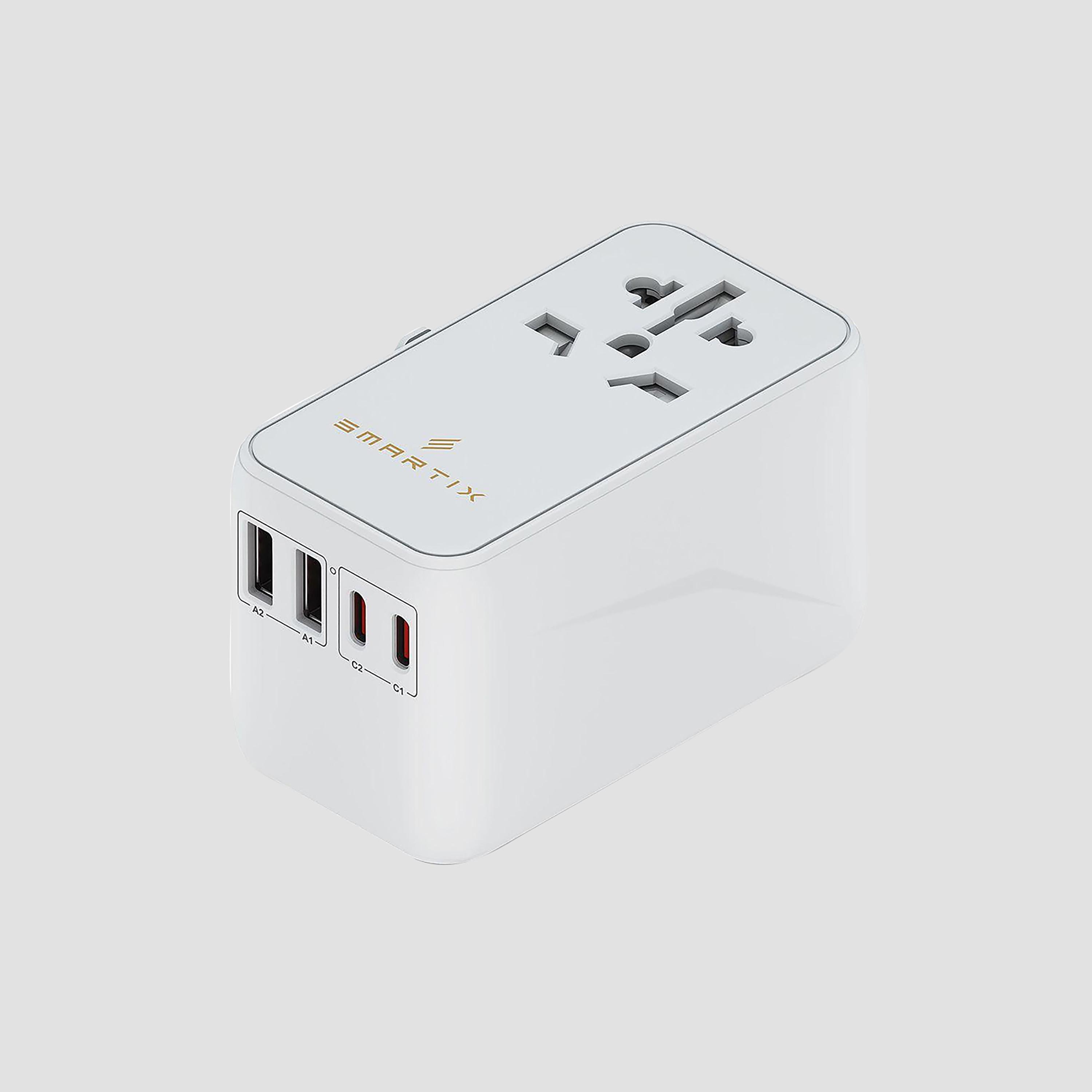 محول سفر دولي فاخر من سمارتيكس بقوة 100 واط | SM1BCTA2-electronics-accessories-mobileaccesories-image-1