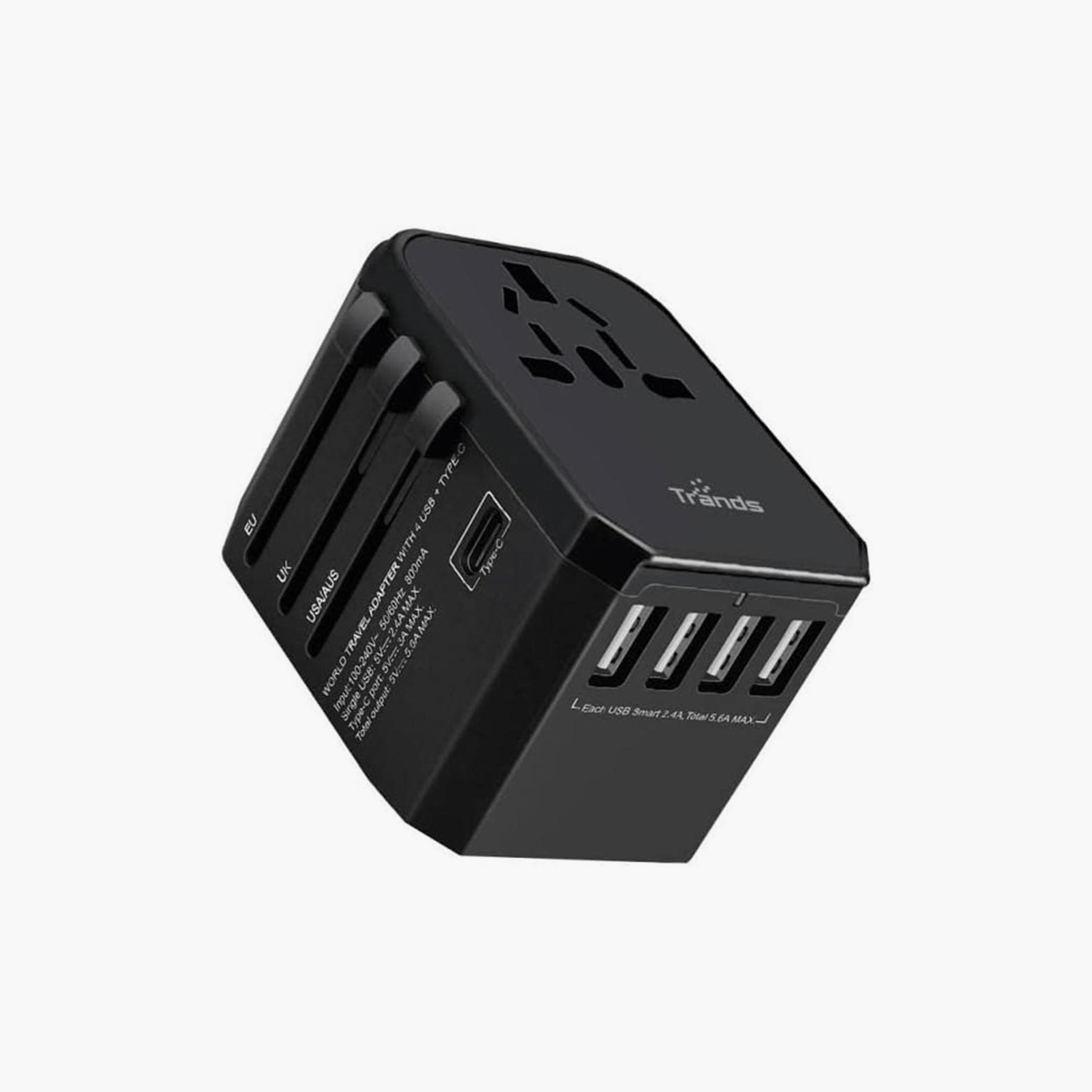 Trands Universal Travel Adaptor Black | TR-UAD862-electronics-accessories-mobileaccesories-image-1