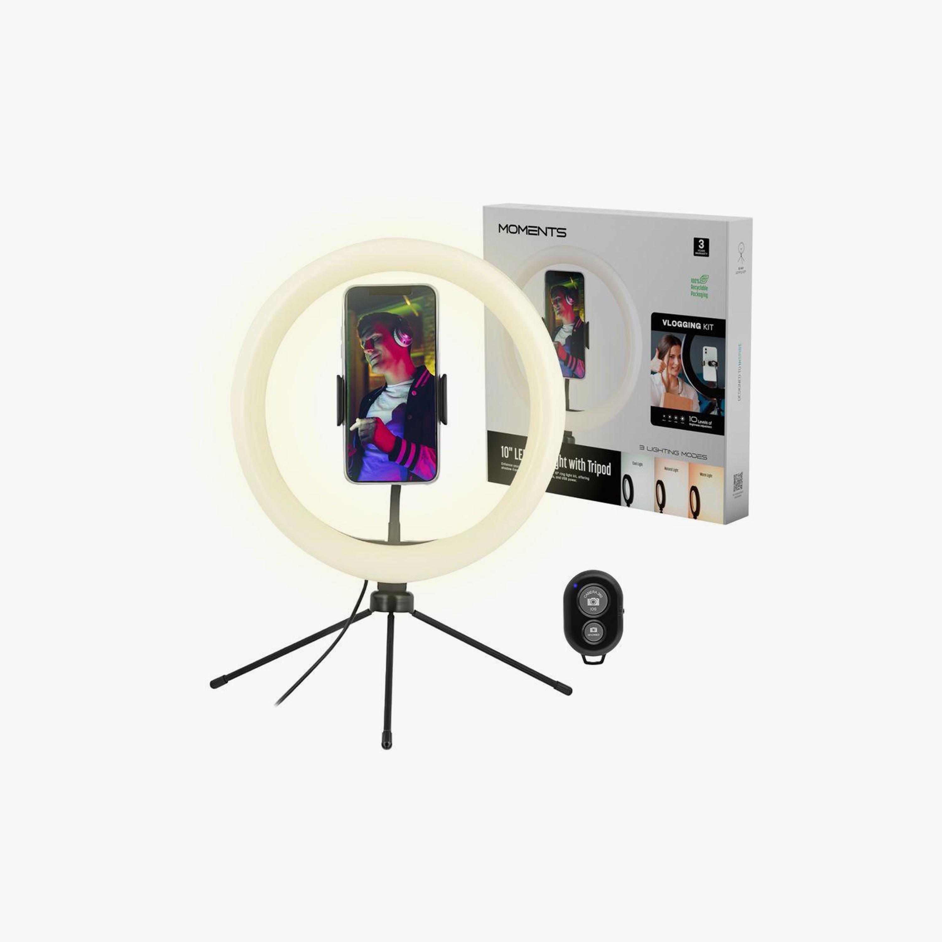 Hyphen 10-Inch Led Ring Light With Mini Tripod And Phone Holder | HVR-10RLTP4602-electronics-portabledevices-image-1
