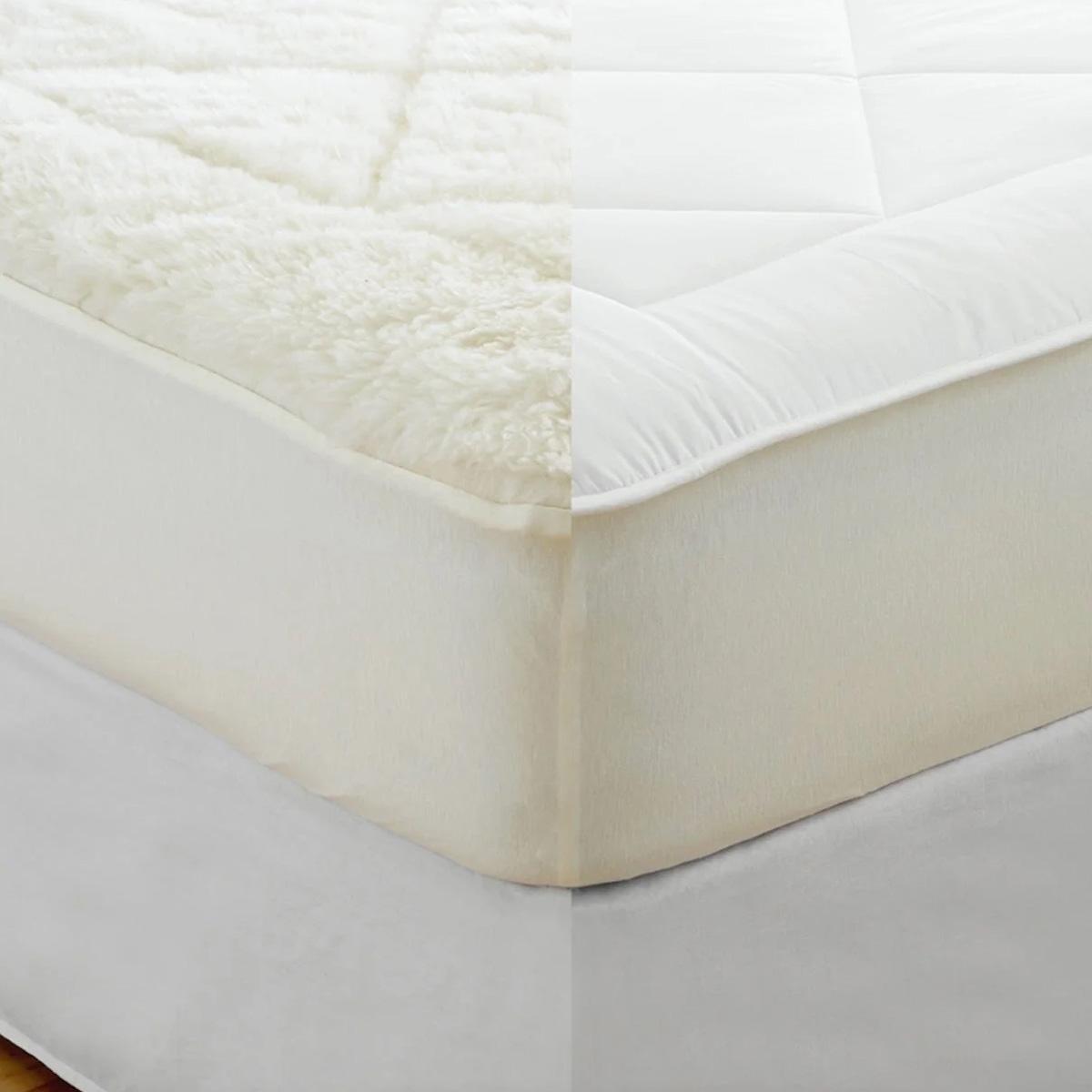 Silentnight Kouchini Super King Australian Wool Balls Reversible Mattress Topper - 200x200x4 cm