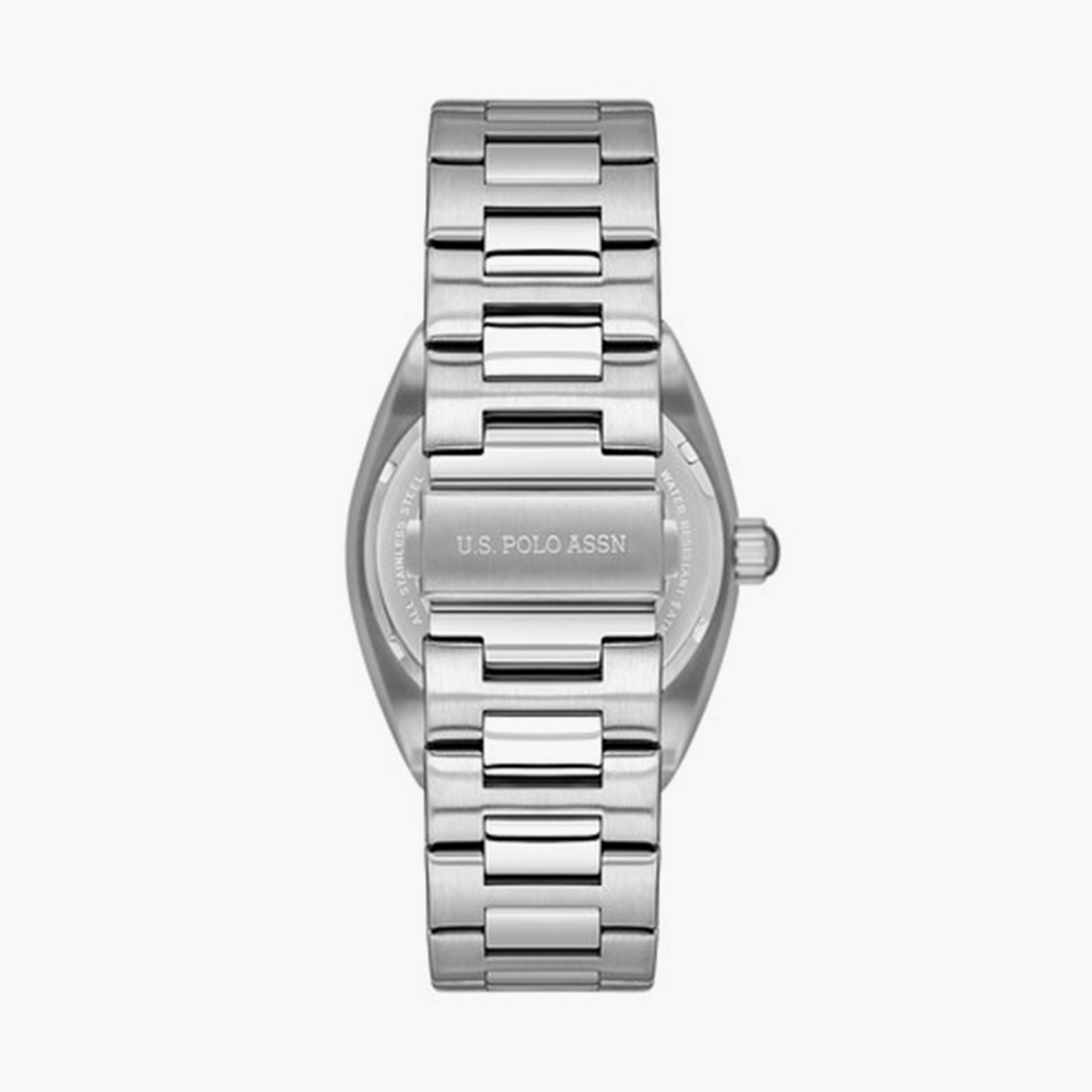 يو أس بولو أسن- ساعة رجالية تناظرية سوار ستانلس ستيل 42 مم فضي | USPA1090-04-men-watchesandjewellery-watches-image-3