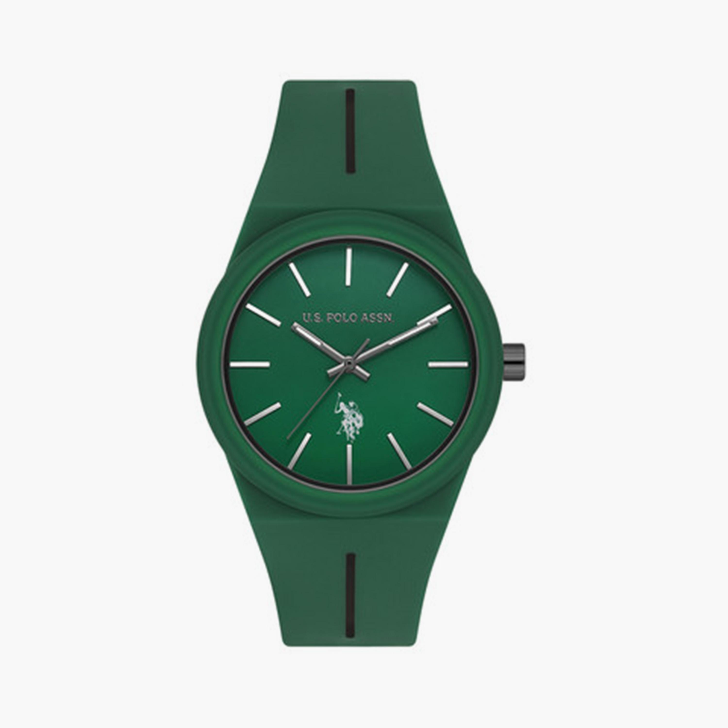U.S. Polo Assn Women's 33MM Green Analog Silicone Strap  Watch | USPA1110-03-women-watchesandjewellery-watches-image-1