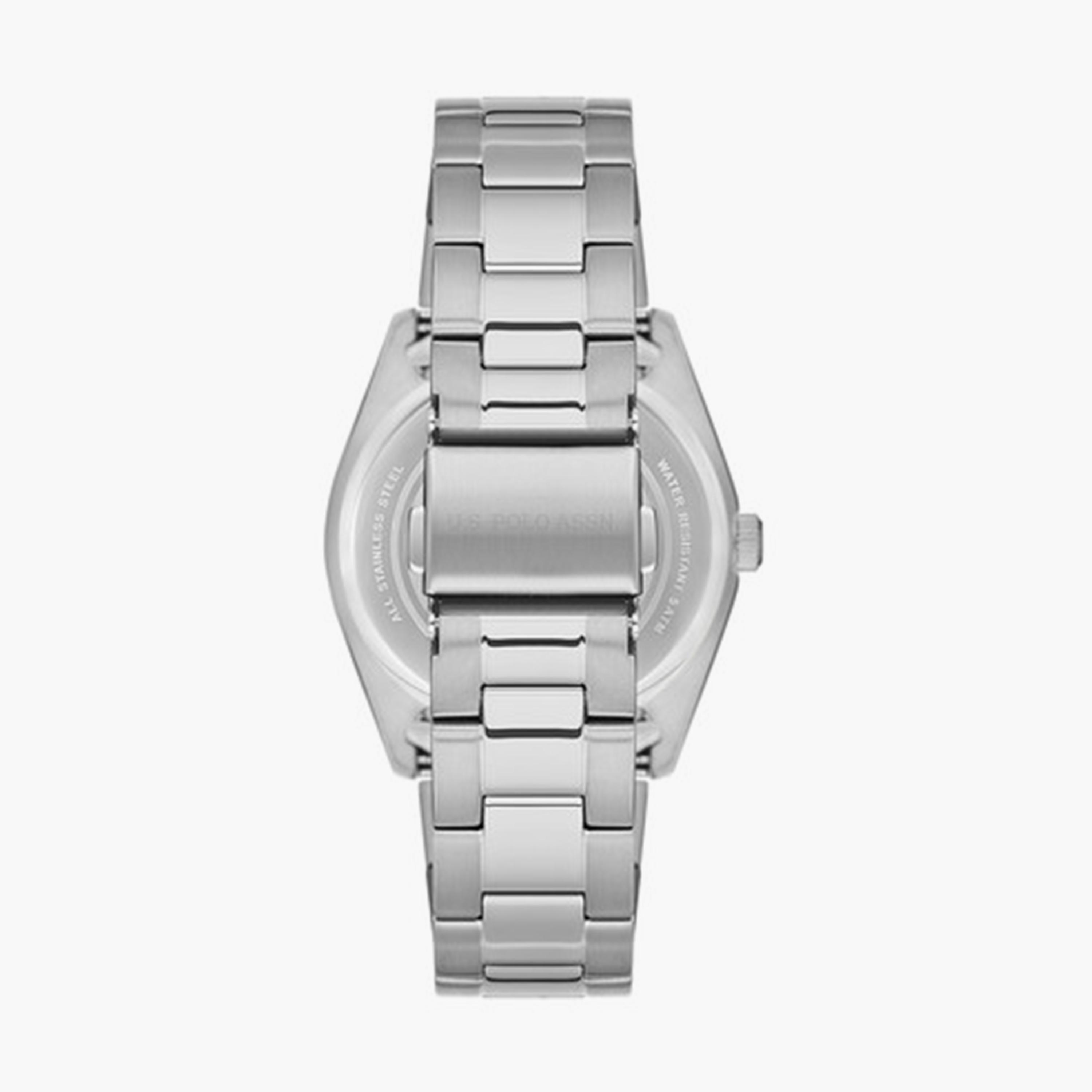 يو أس بولو أسن- ساعة نسائية تناظرية سوار ستانلس ستيل 34 مم فضي | USPA2068-05-women-watchesandjewellery-watches-image-3