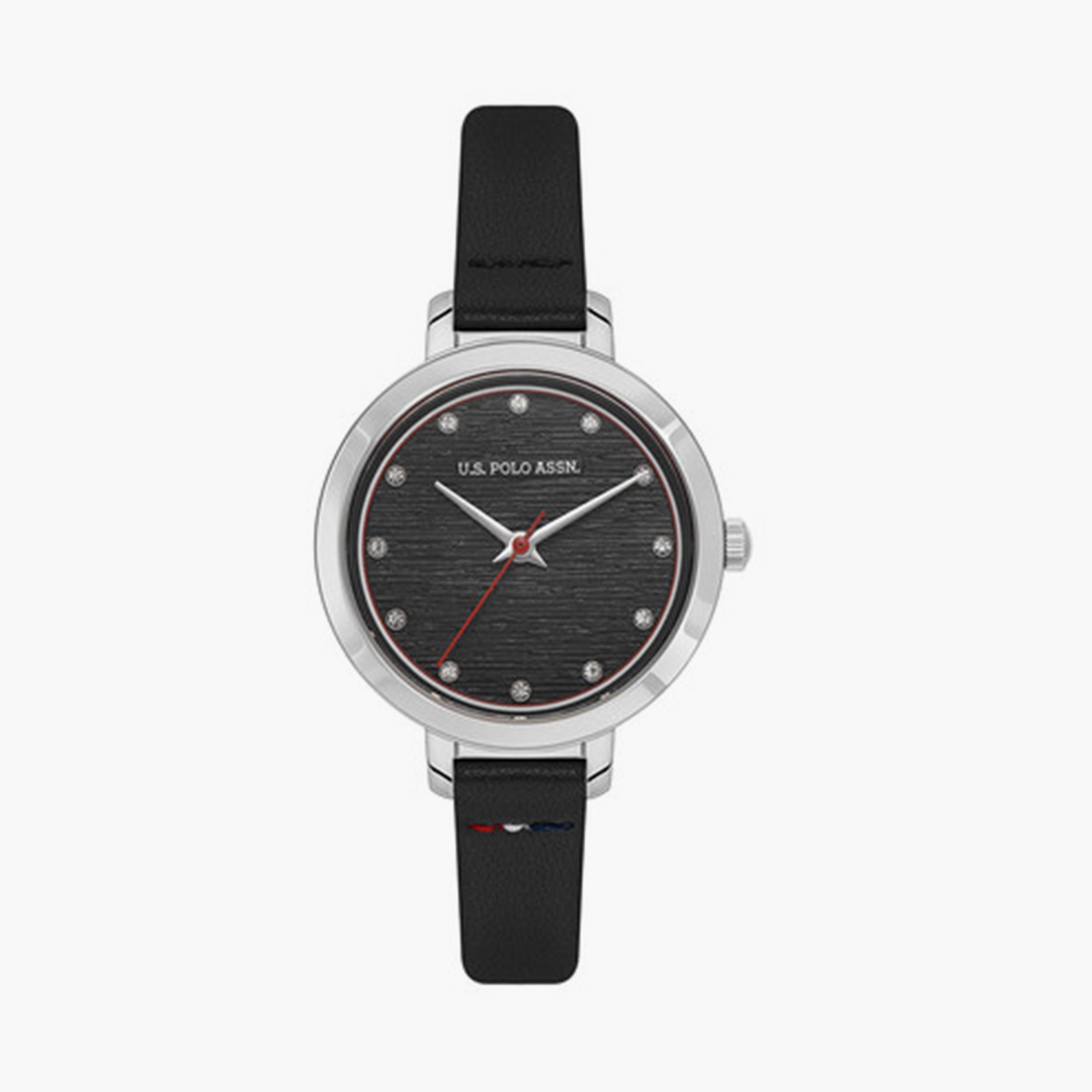 U.S. Polo Assn Women's 31MM Black Analog Leather Watch | USPA2092-03-women-watchesandjewellery-watches-image-1