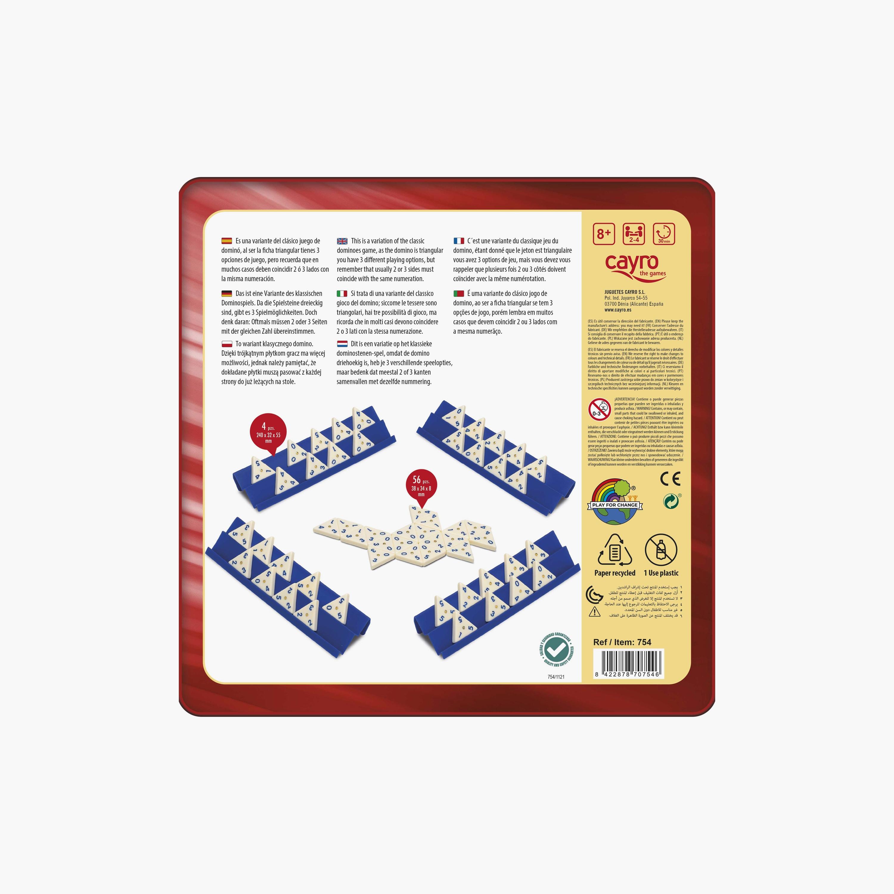 Cayro Triangular Domino Puzzle Game with Metal Box-toys-indoortoys-puzzles-image-3