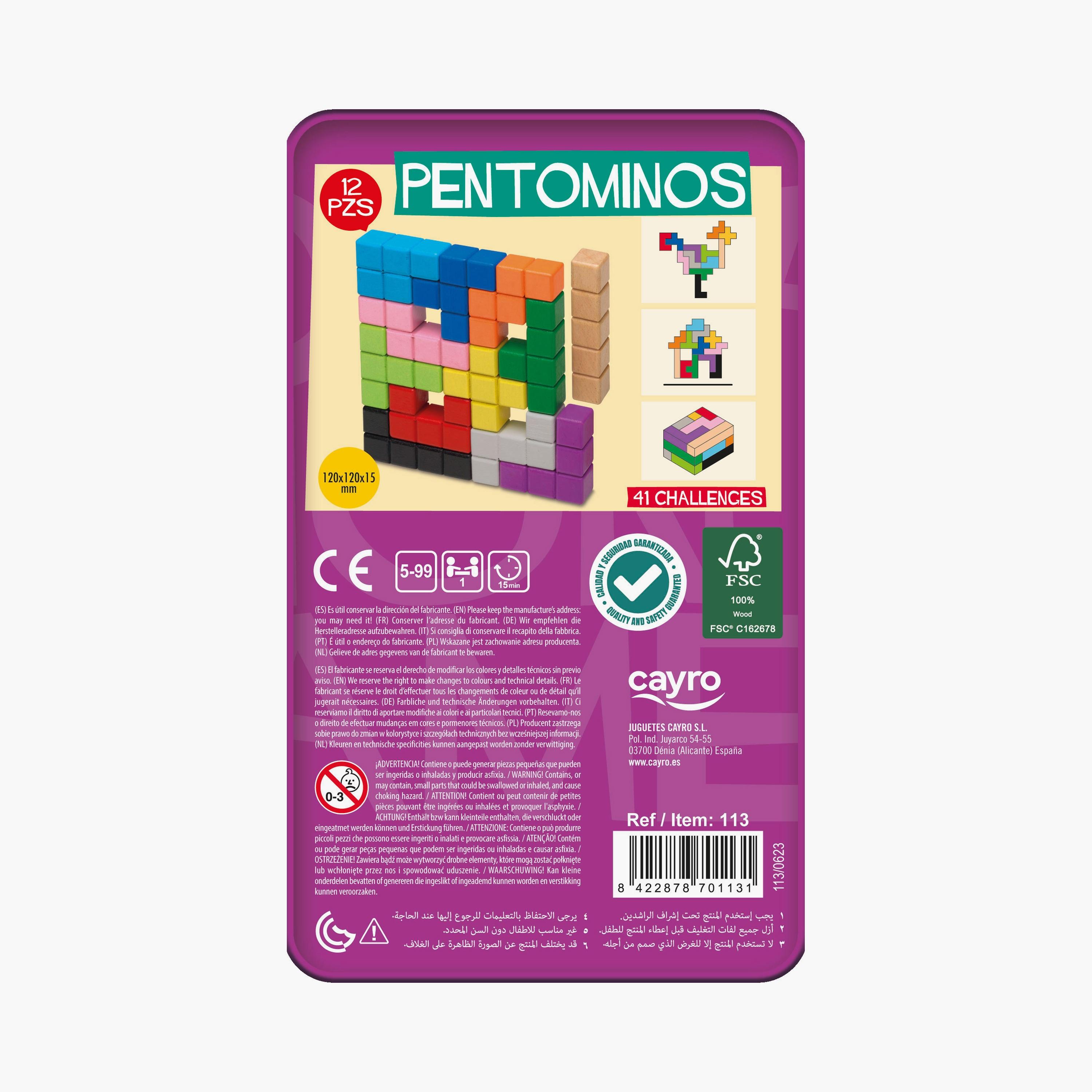 Cayro Pentominos Game with Metal Box-toys-buildingblocks-blocks-image-3
