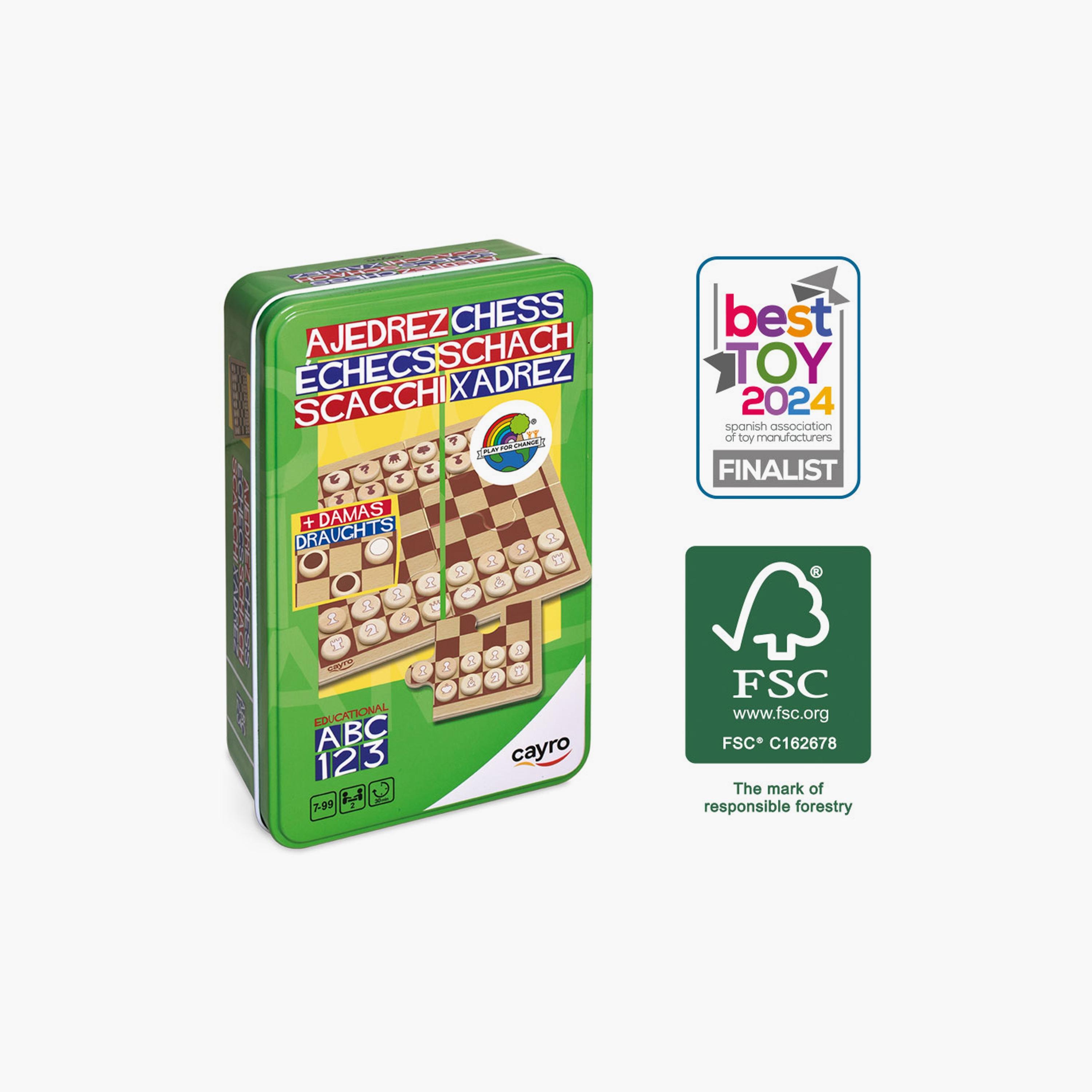 Cayro Chess & Draughts Board Game With Metal Box-toys-indoortoys-boardgames-image-3