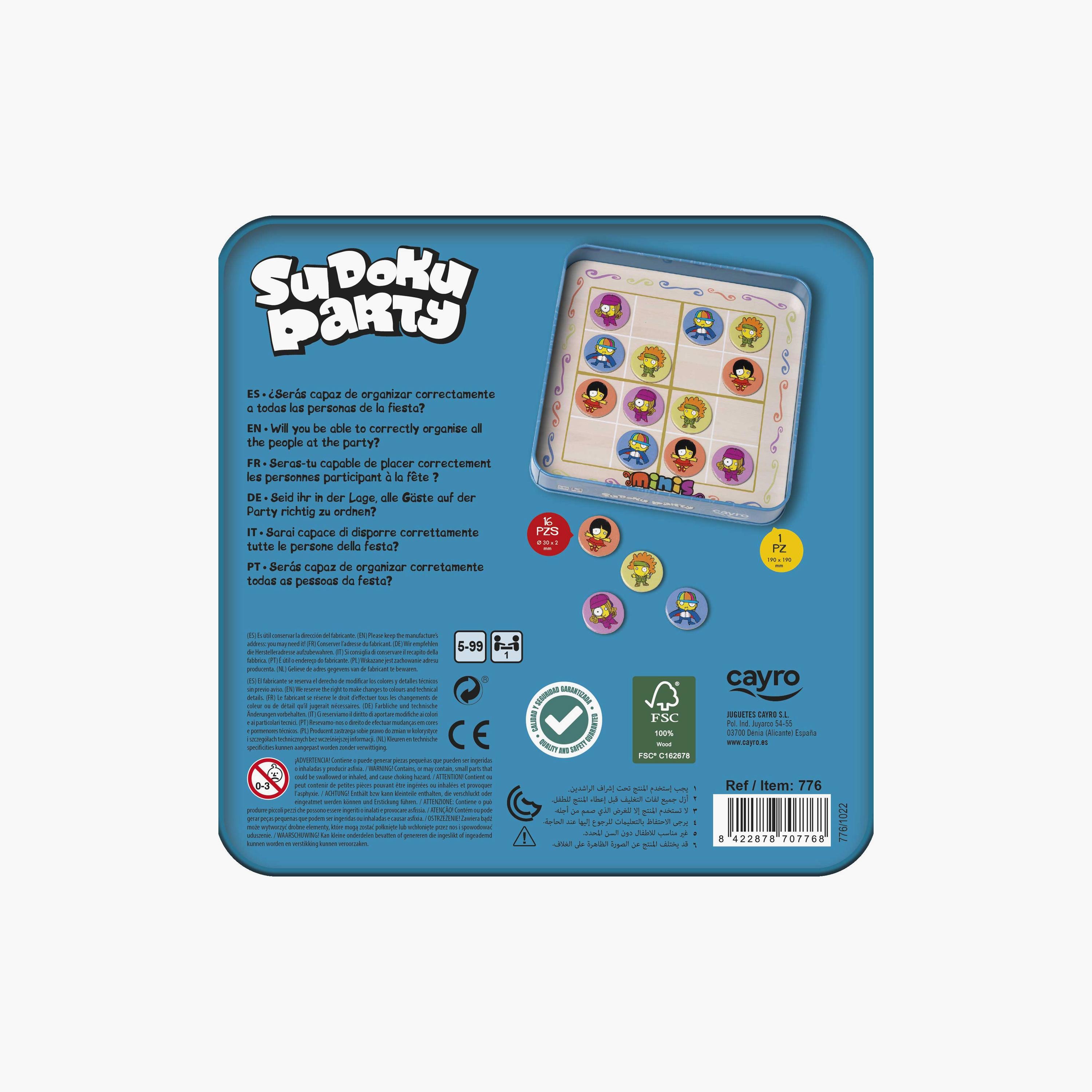 لعبة سودوكو للحفلات مع صندوق معدني من كايرو-toys-indoortoys-boardgames-image-3