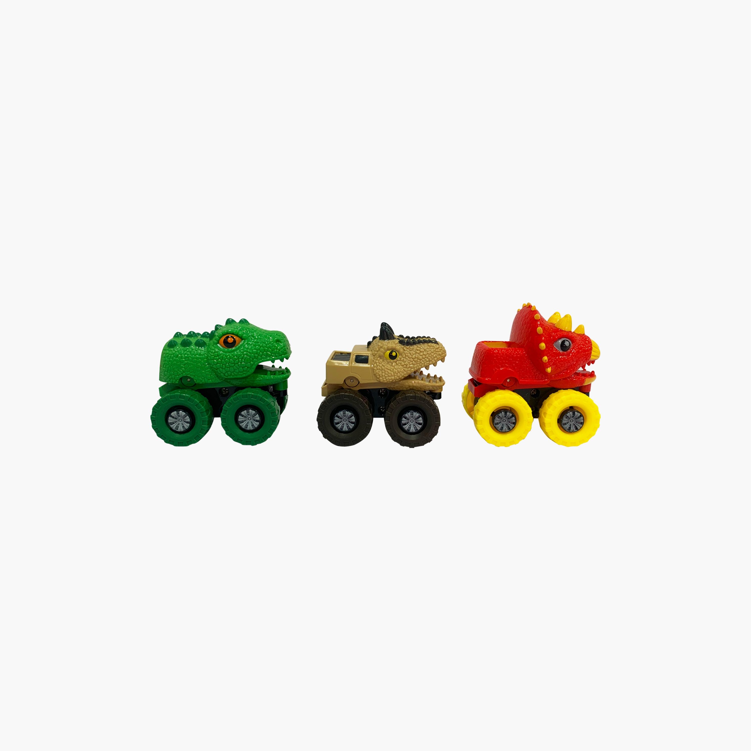 سيارات ديناصور المكونة من 3 قطع من هابيكابي-toys-babyandtoddlertoys-pushandpulltoys-image-1
