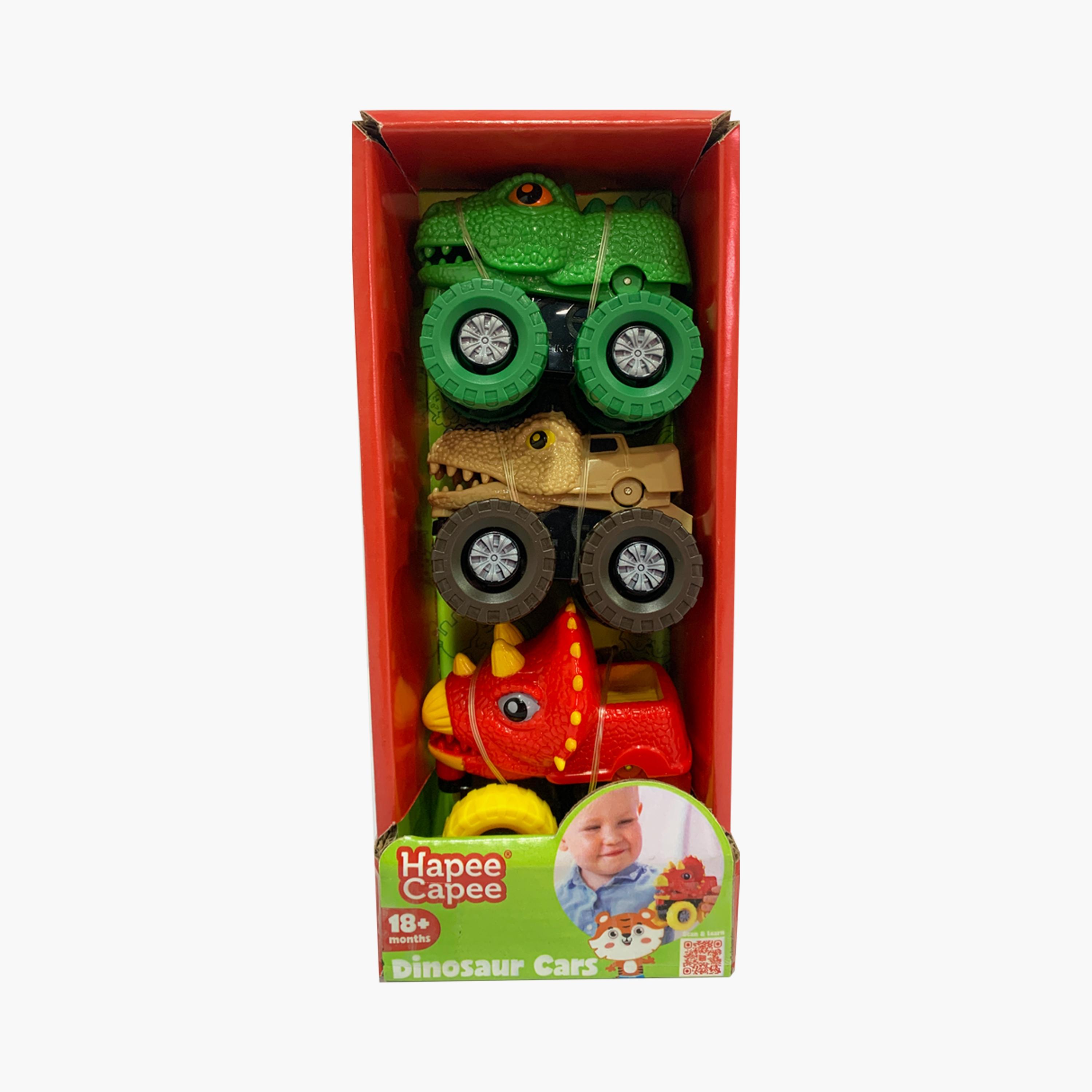 سيارات ديناصور المكونة من 3 قطع من هابيكابي-toys-babyandtoddlertoys-pushandpulltoys-image-2