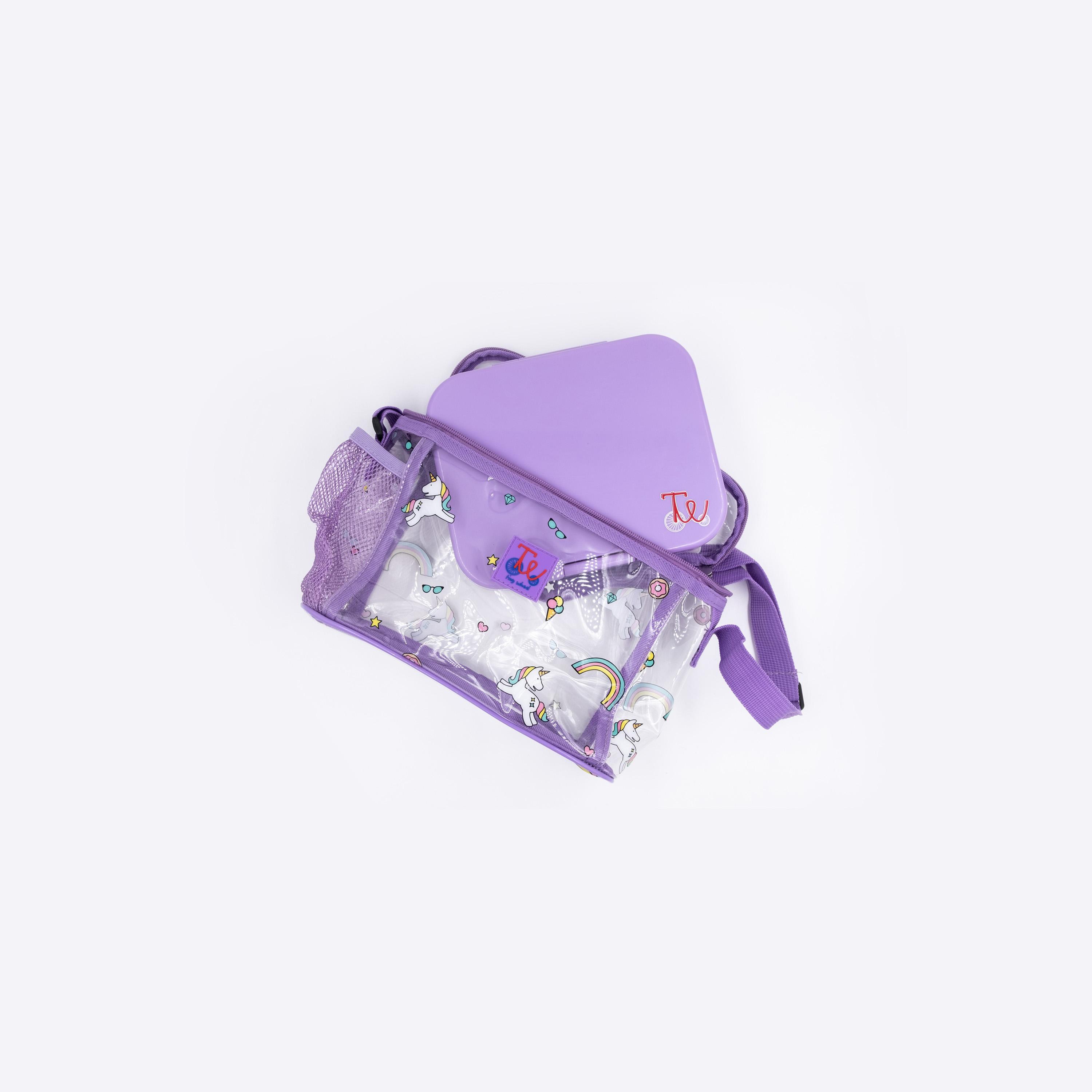 Tiny Wheels Lunch Bag with Adjustable Strap - Unicorn-school-lunchessentials-lunchbags-image-3