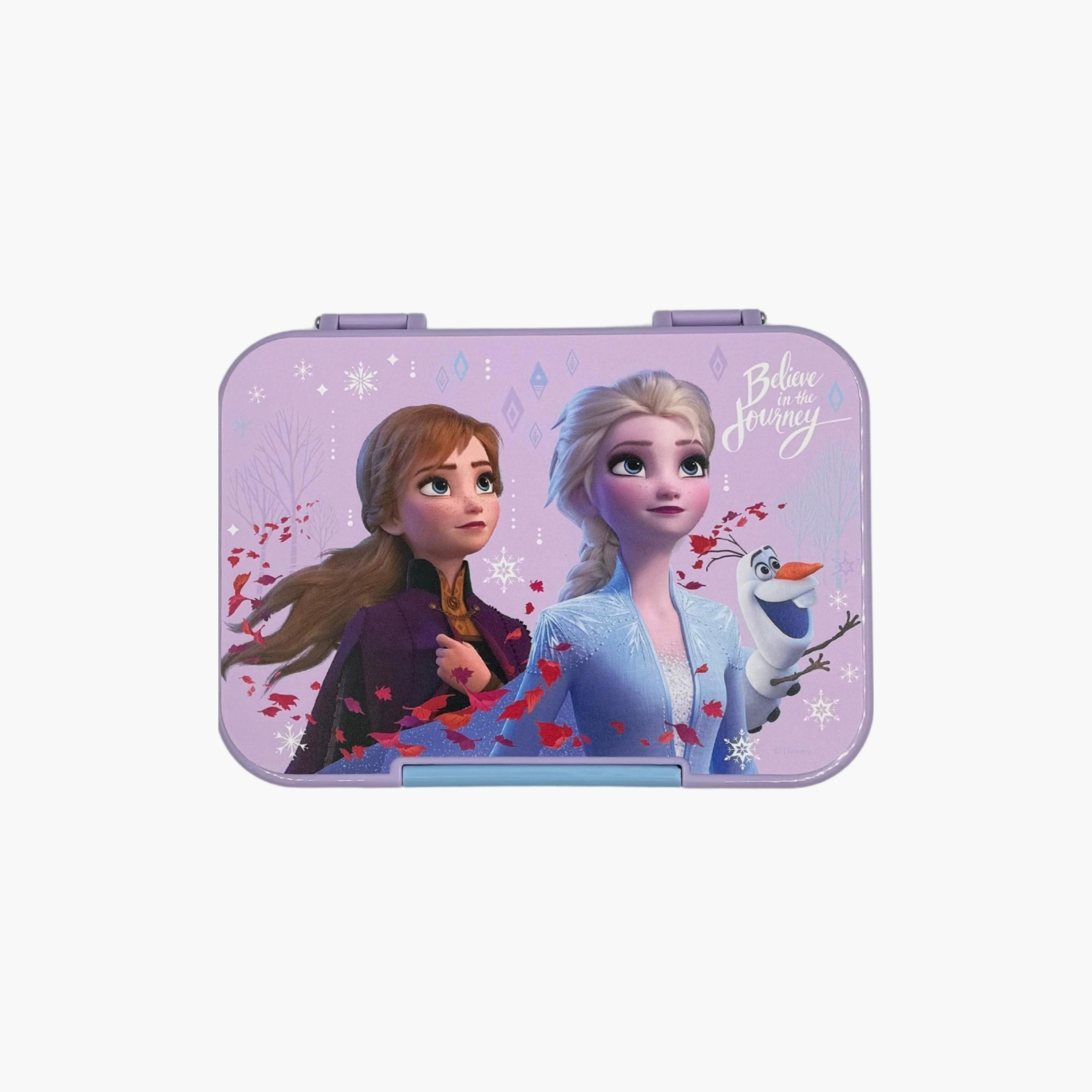 Disney Elsa & Anna Single Button Lock Tritan Lunch Box - Purple-school-lunchessentials-lunchboxes-image-1