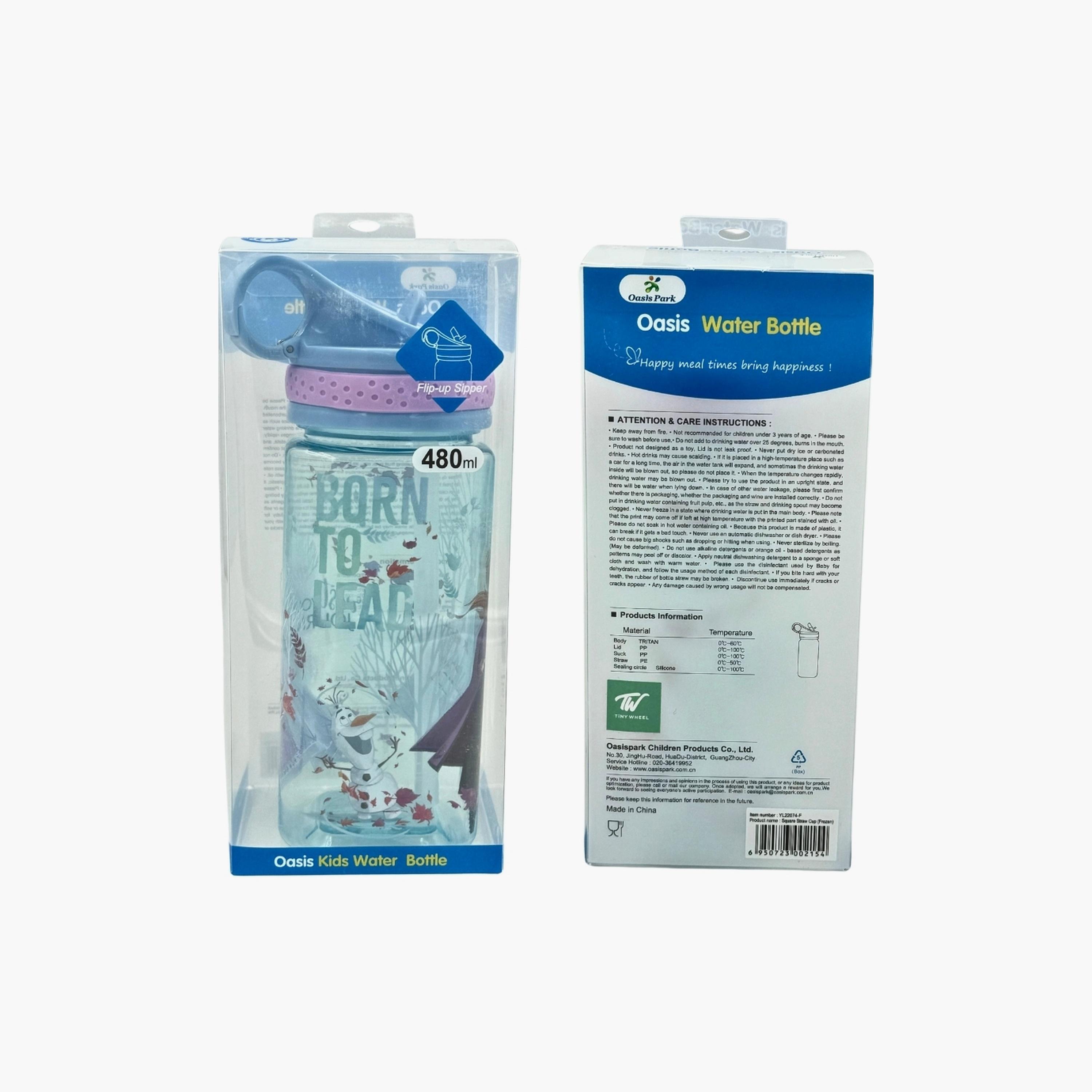 زجاجة مياه بماصة ديزني إلسا وآنا - 480 مل-school-waterbottles-image-3