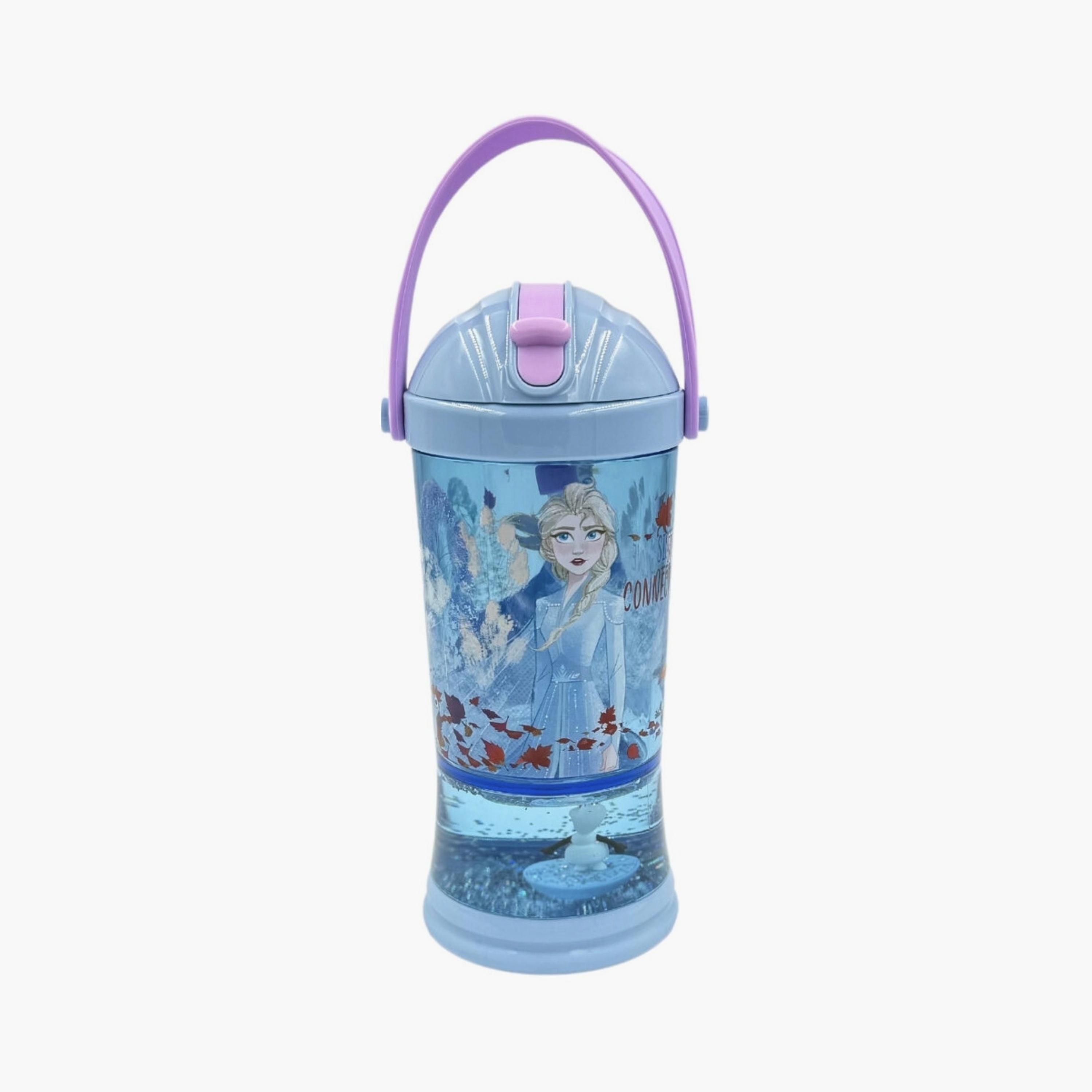Disney Elsa & Anna Hand-held Straw Walter Bottle - 310 ml-school-waterbottles-image-1
