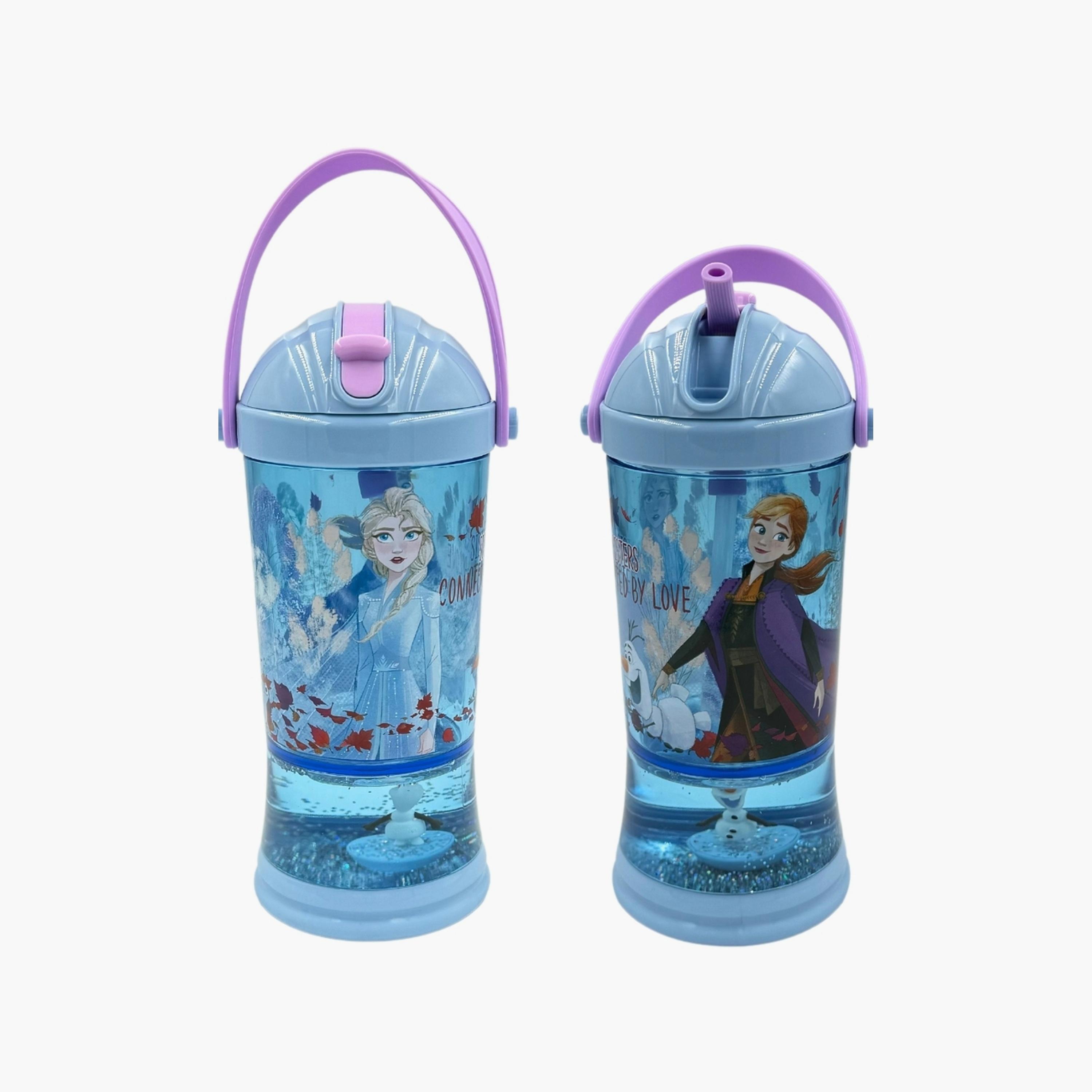 Disney Elsa & Anna Hand-held Straw Walter Bottle - 310 ml-school-waterbottles-image-2