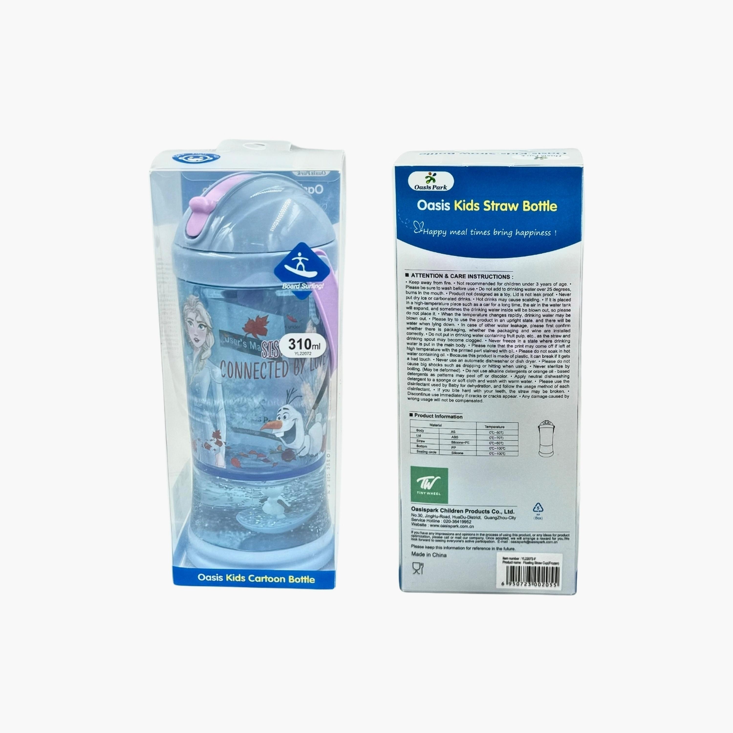 Disney Elsa & Anna Hand-held Straw Walter Bottle - 310 ml-school-waterbottles-image-3