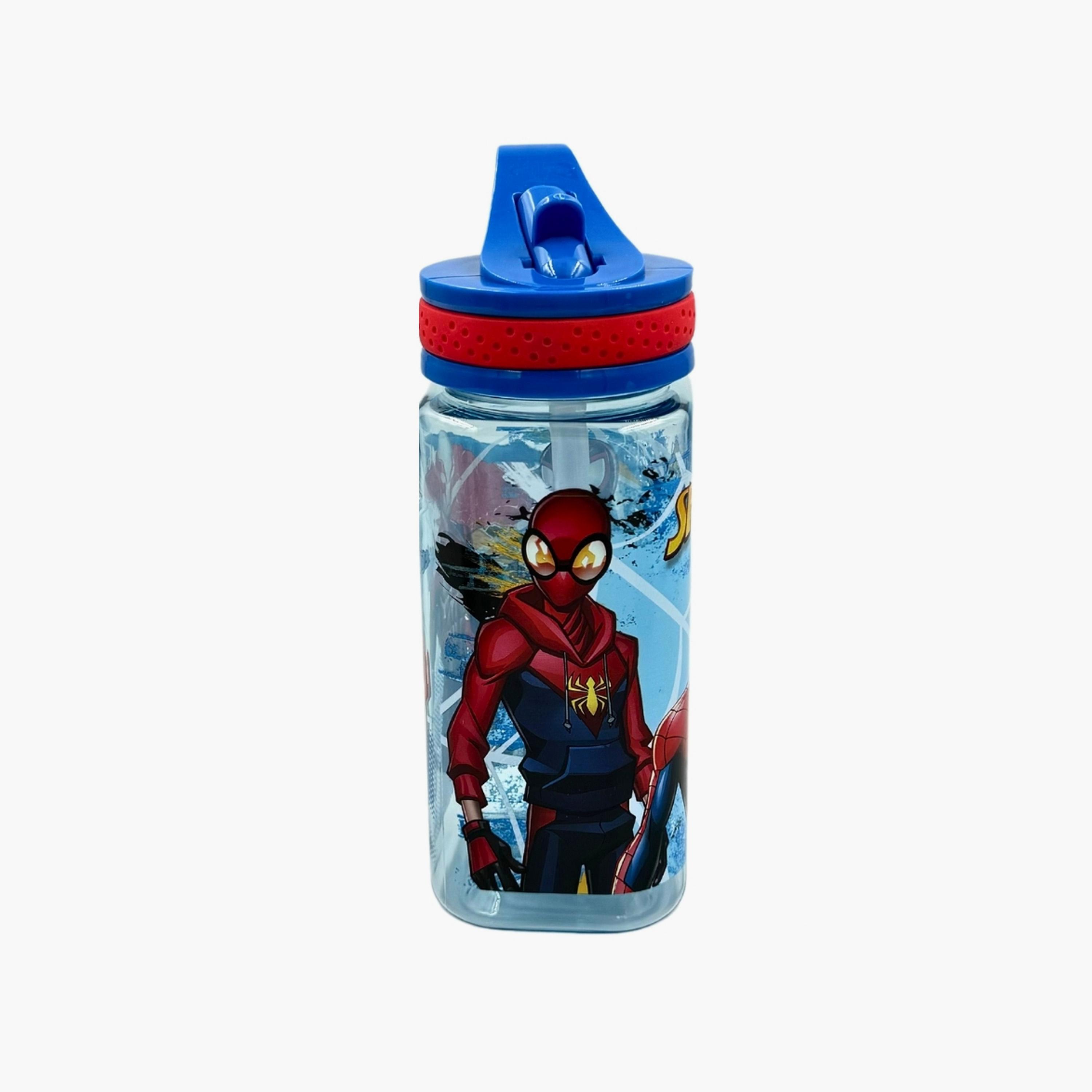 Marvel Spider-Man Straw Water Bottle - 480 ml-school-waterbottles-image-1