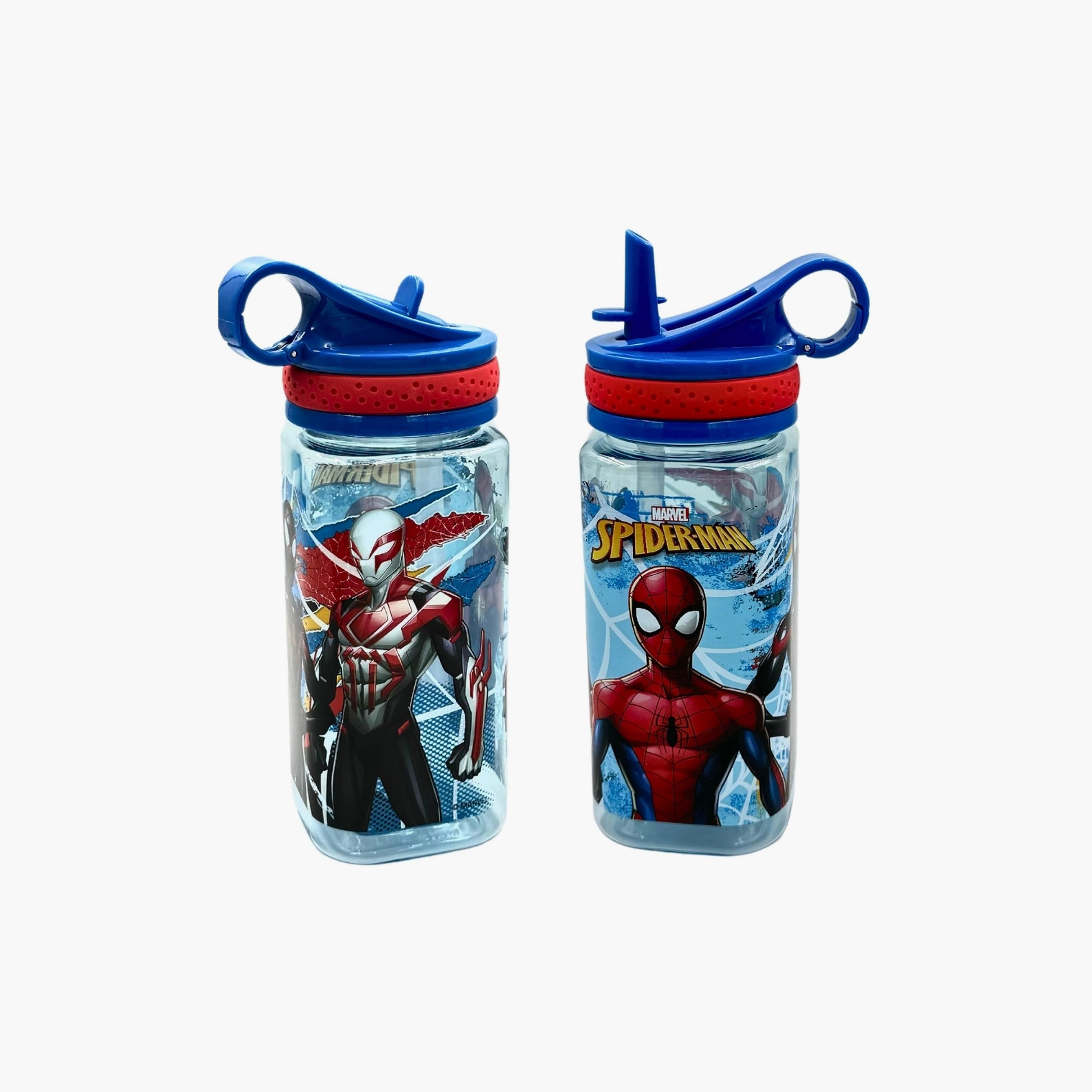 Marvel Spider-Man Straw Water Bottle - 480 ml-school-waterbottles-image-3