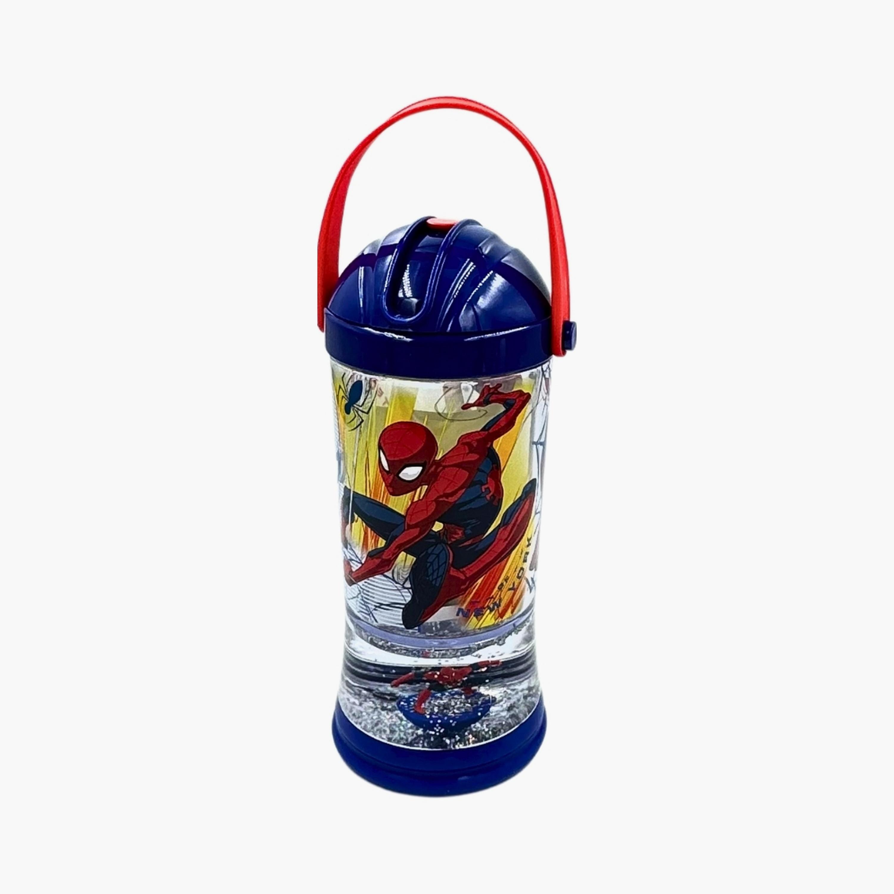 Marvel Spider-Man Hand-held Straw Water Bottle - 480 ml-school-waterbottles-image-1