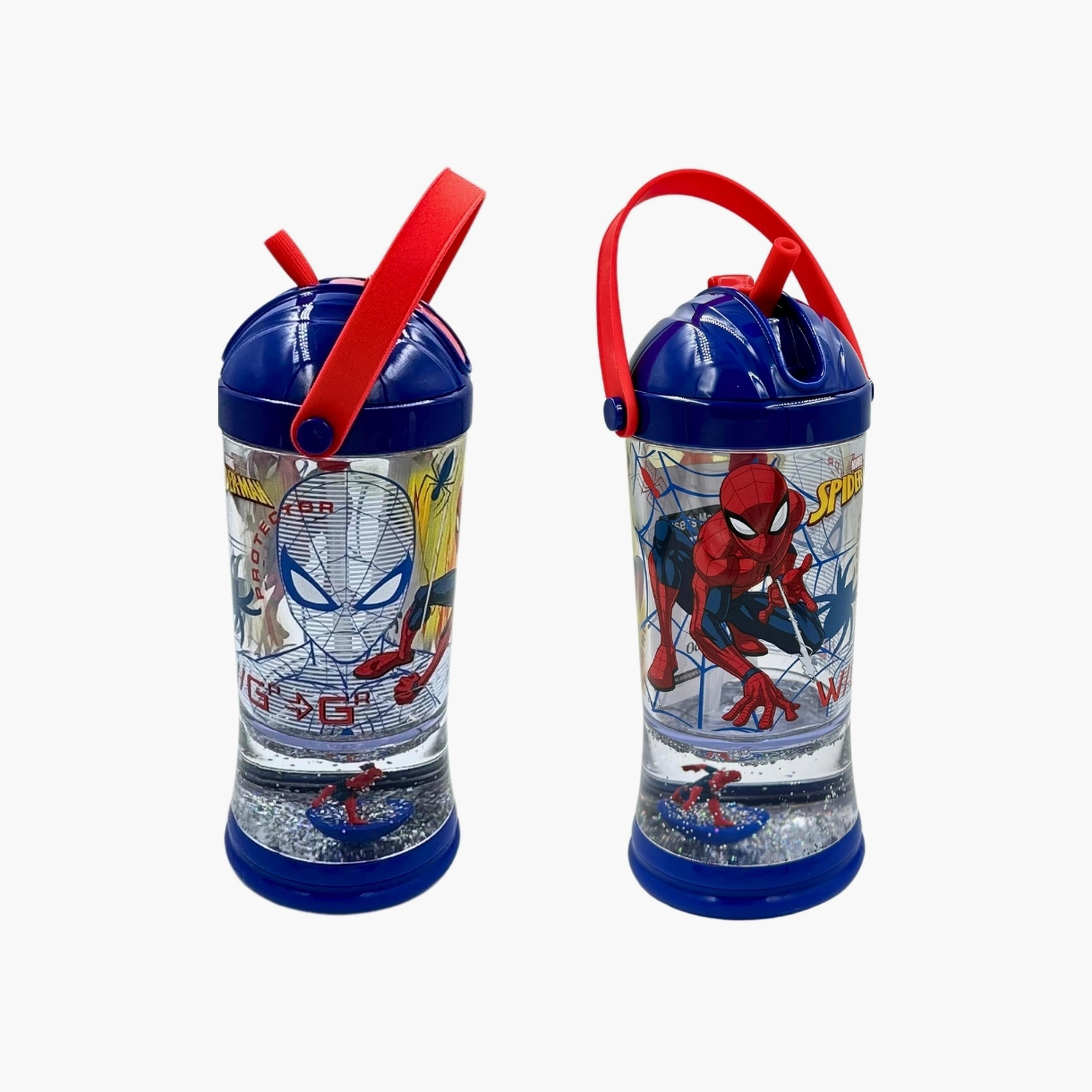Marvel Spider-Man Hand-held Straw Water Bottle - 480 ml-school-waterbottles-image-2