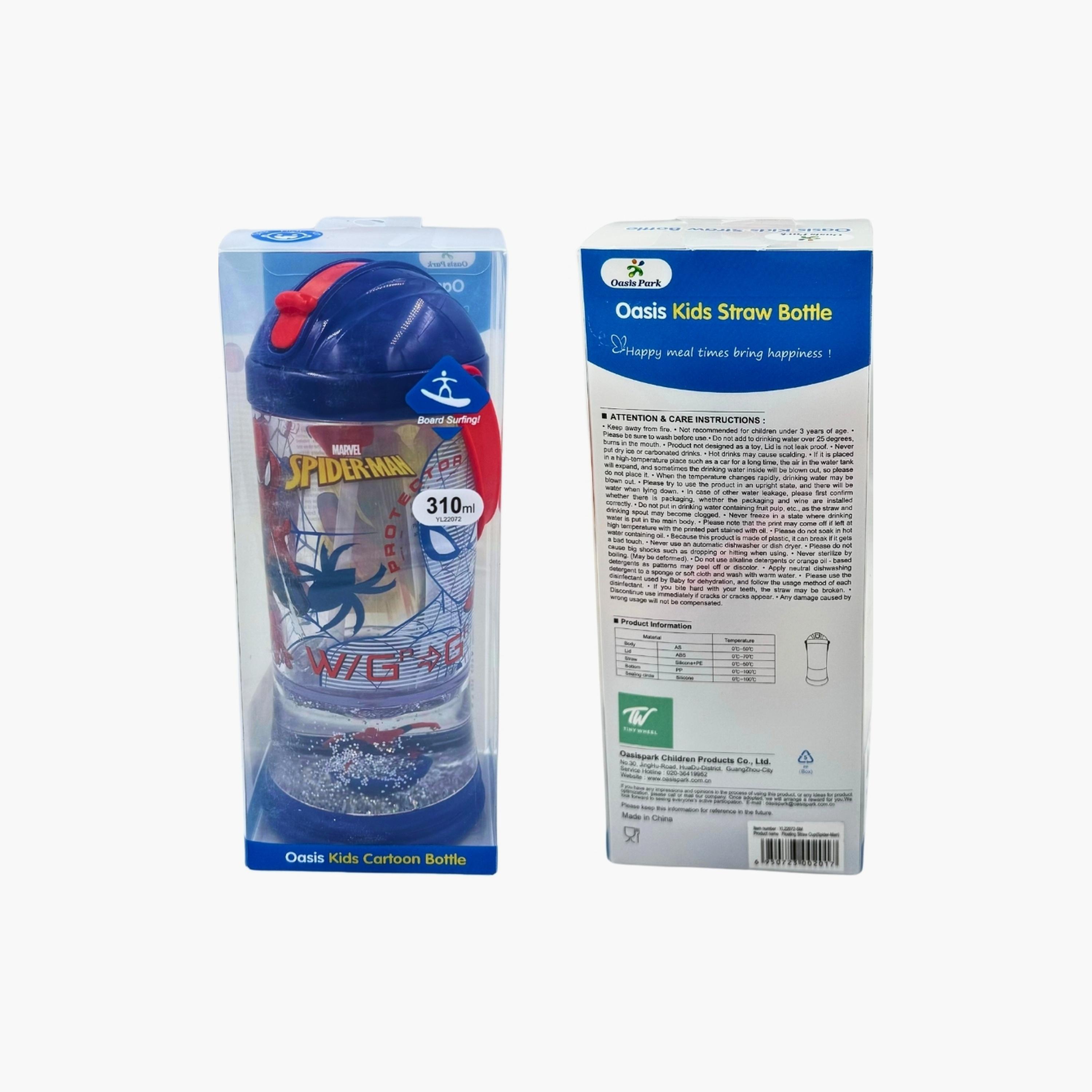Marvel Spider-Man Hand-held Straw Water Bottle - 480 ml-school-waterbottles-image-3