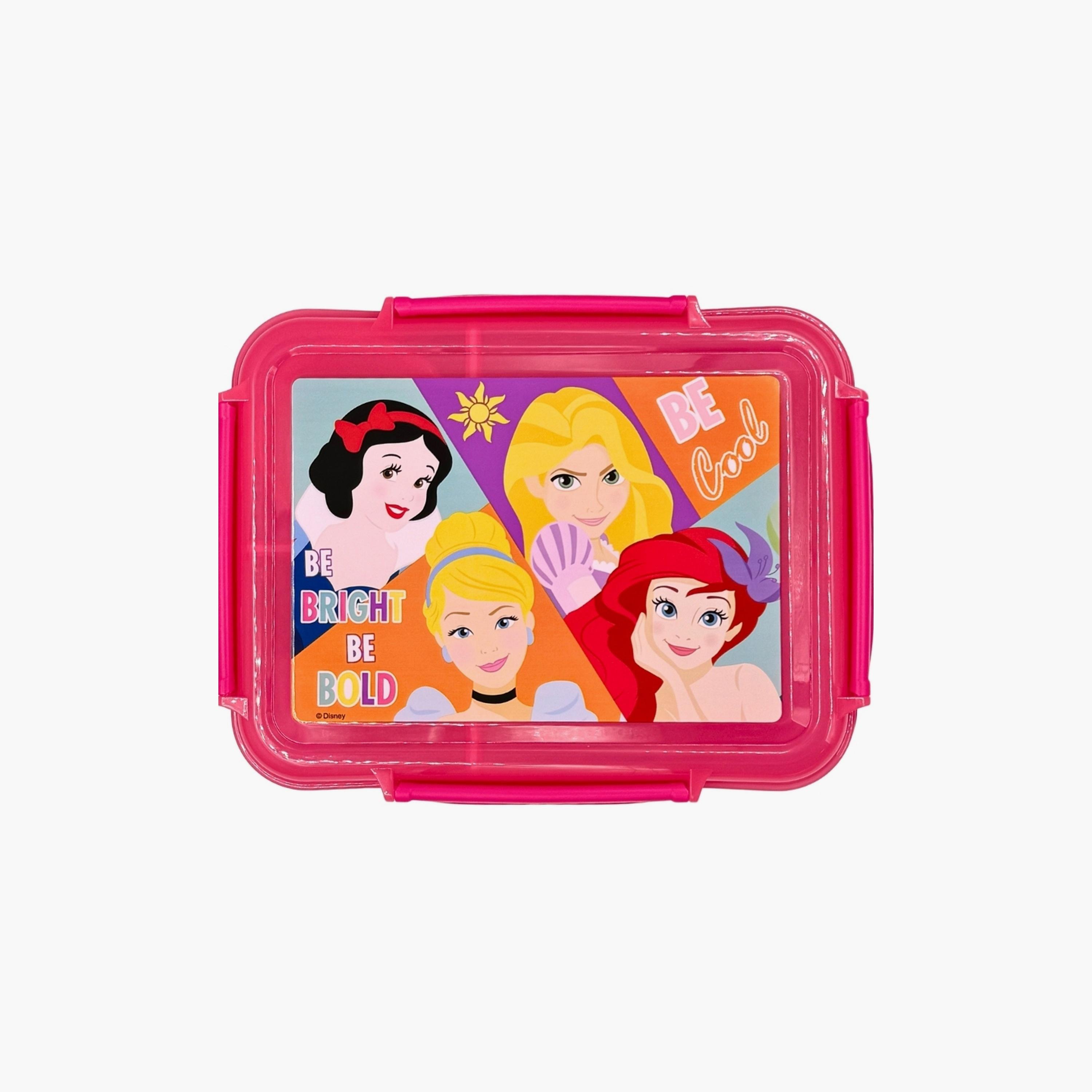 Disney Princess Lunch Box with Sauce Cup - Red-school-lunchessentials-lunchboxes-image-1