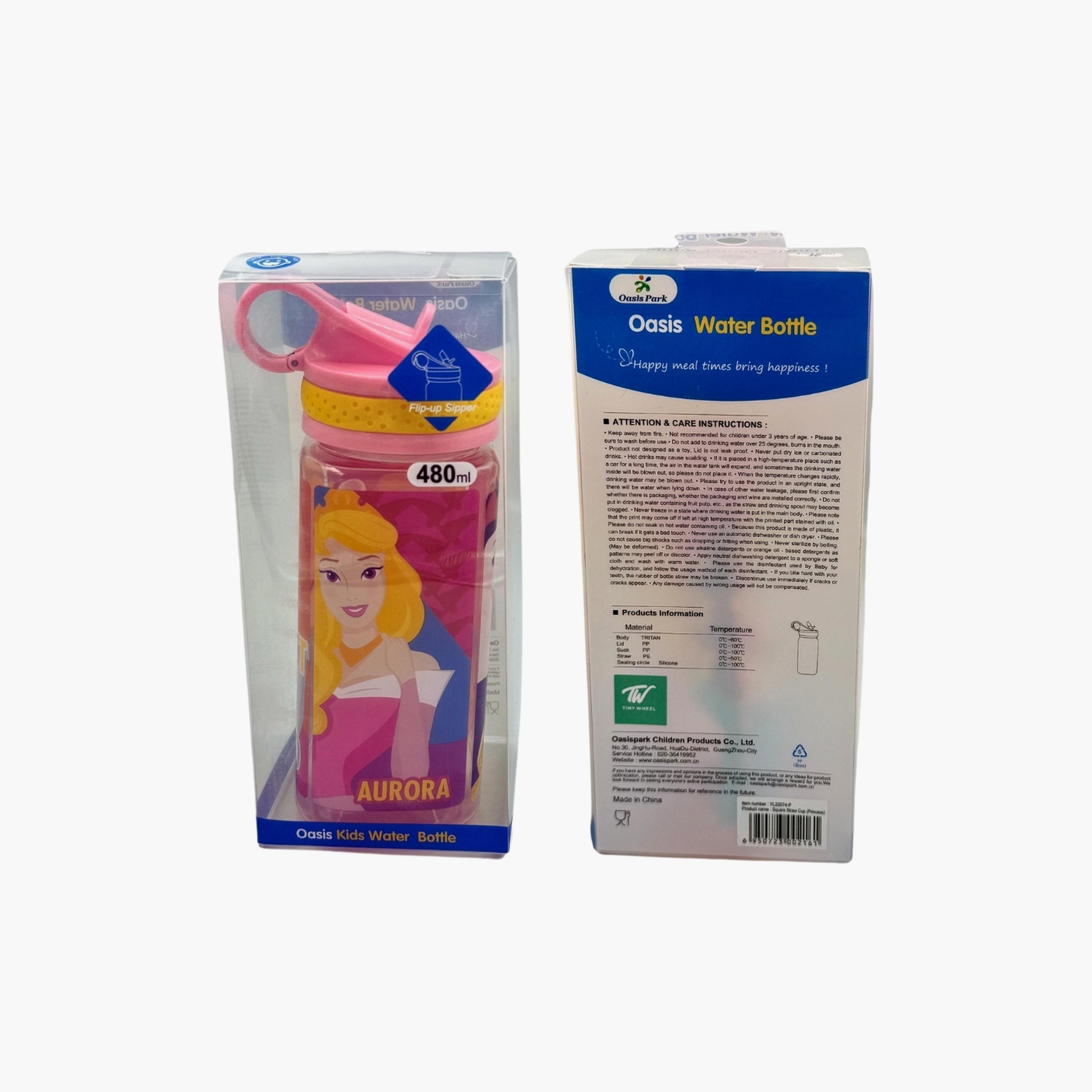 Disney Princess Straw Walter Bottle - 480 ml-school-waterbottles-image-3