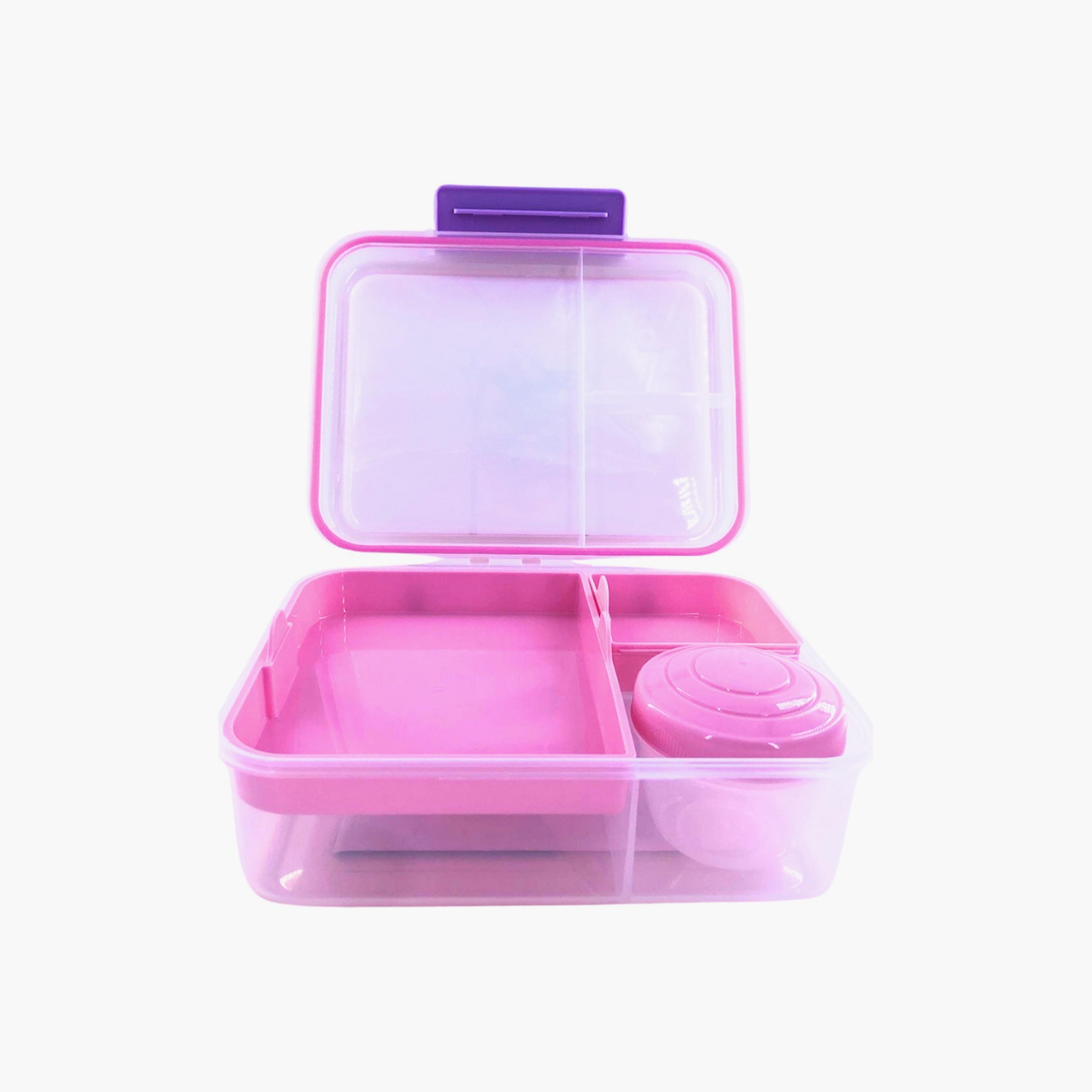 Tiny Wheels Double Layer Lunch Box with Sauce Cup - Pink-school-lunchessentials-lunchboxes-image-3