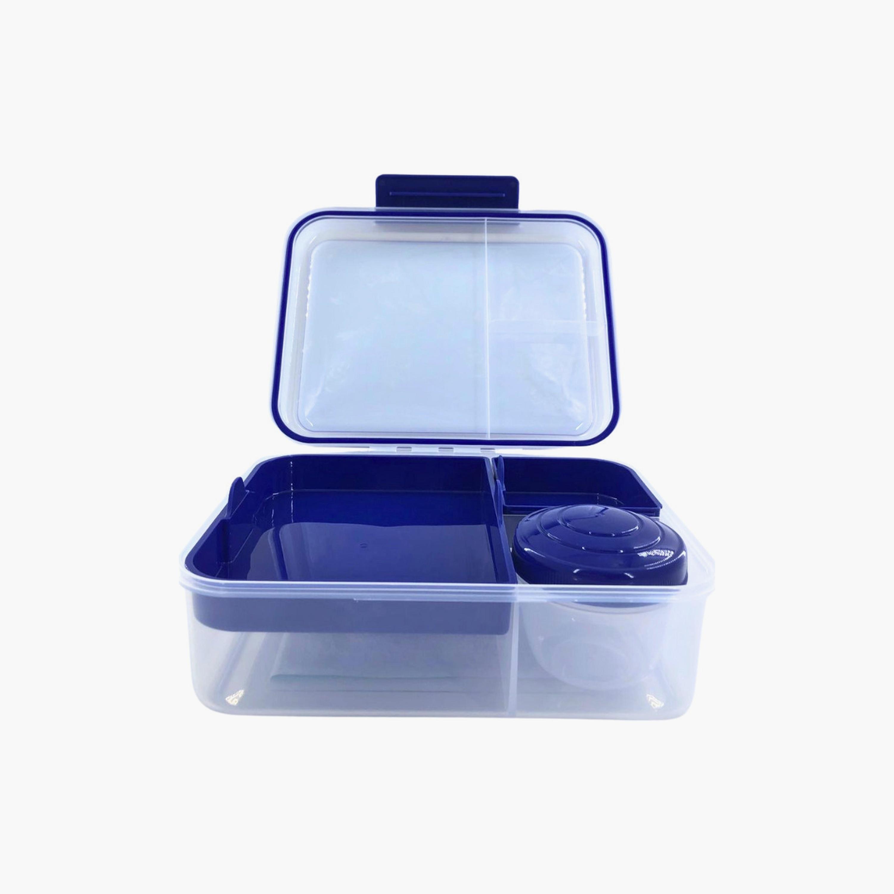 Tiny Wheels Double Layer Lunch Box with Sauce Cup - Blue-school-lunchessentials-lunchboxes-image-3