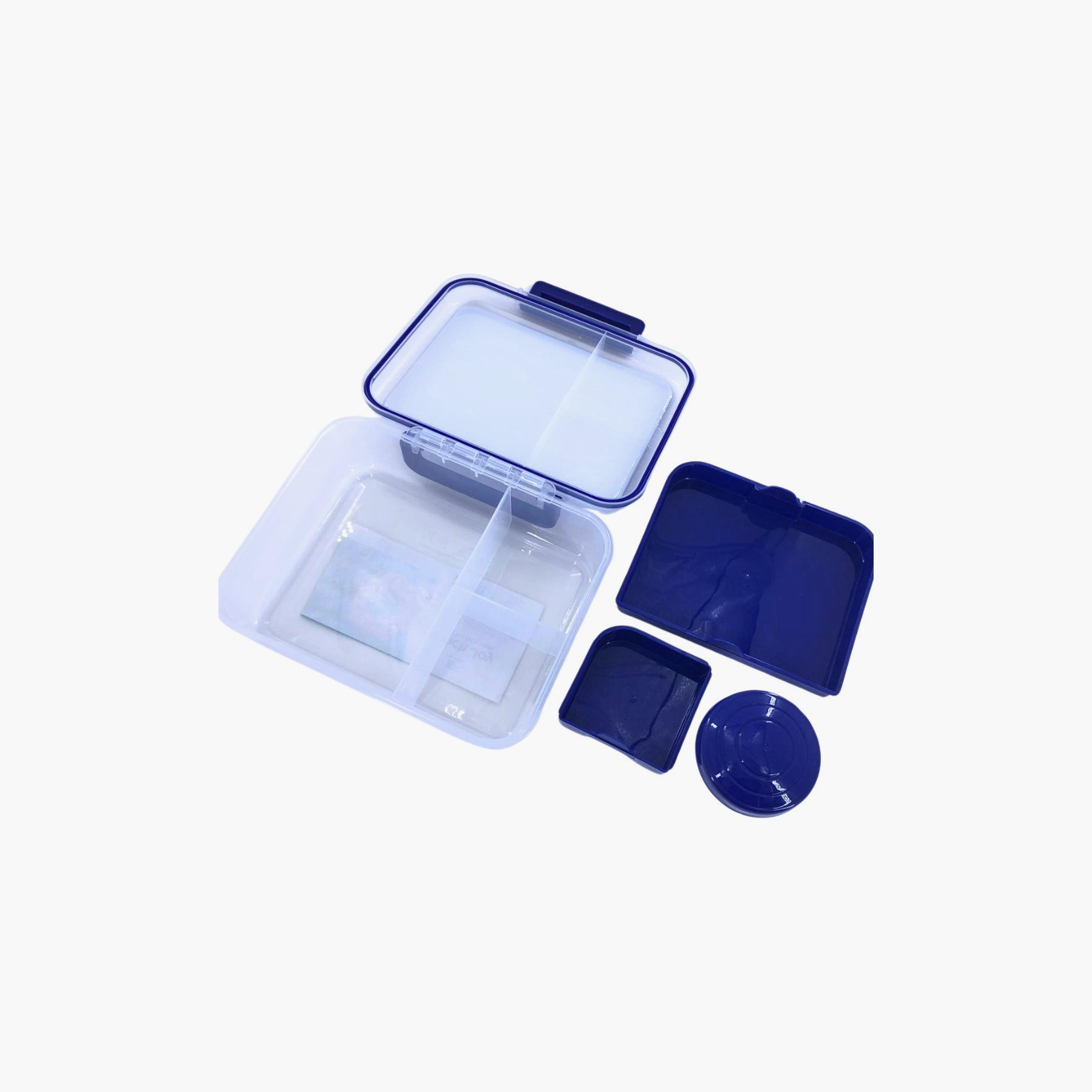 Tiny Wheels Double Layer Lunch Box with Sauce Cup - Blue-school-lunchessentials-lunchboxes-image-4