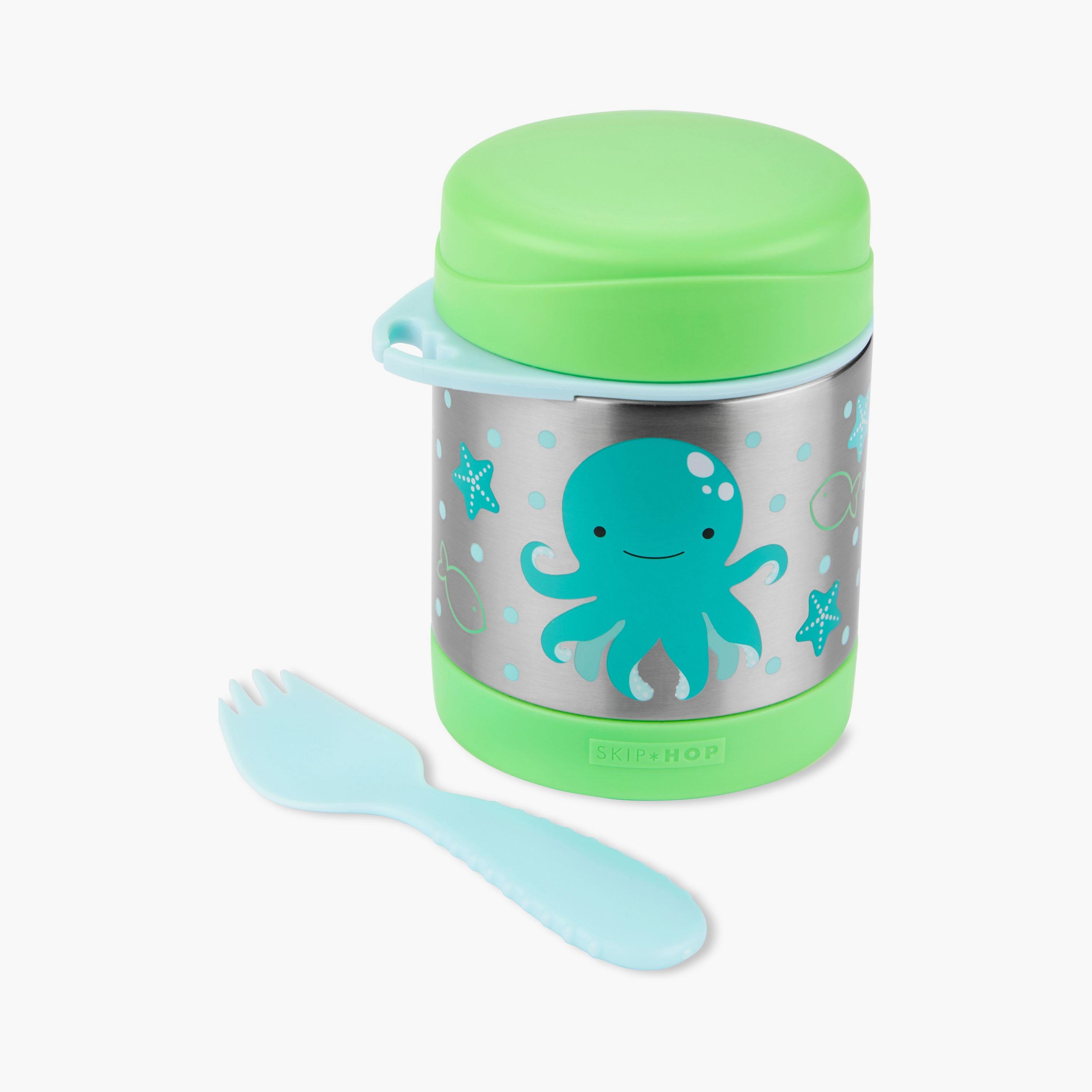 Skip Hop Zoo Food Jar with Fork - Octopus-school-lunchessentials-lunchboxes-image-2