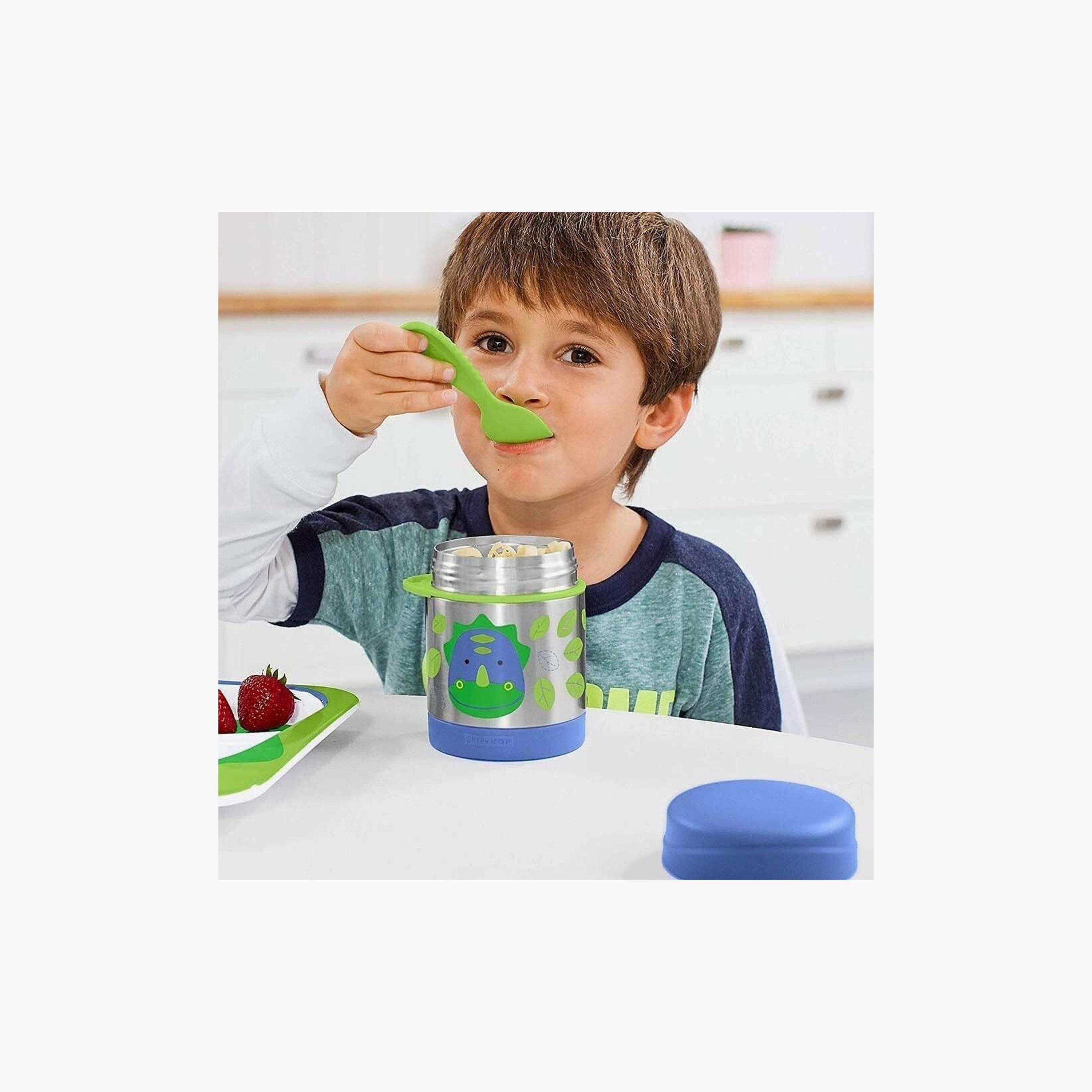 Skip Hop Zoo Food Jar with Fork - Octopus-school-lunchessentials-lunchboxes-image-3