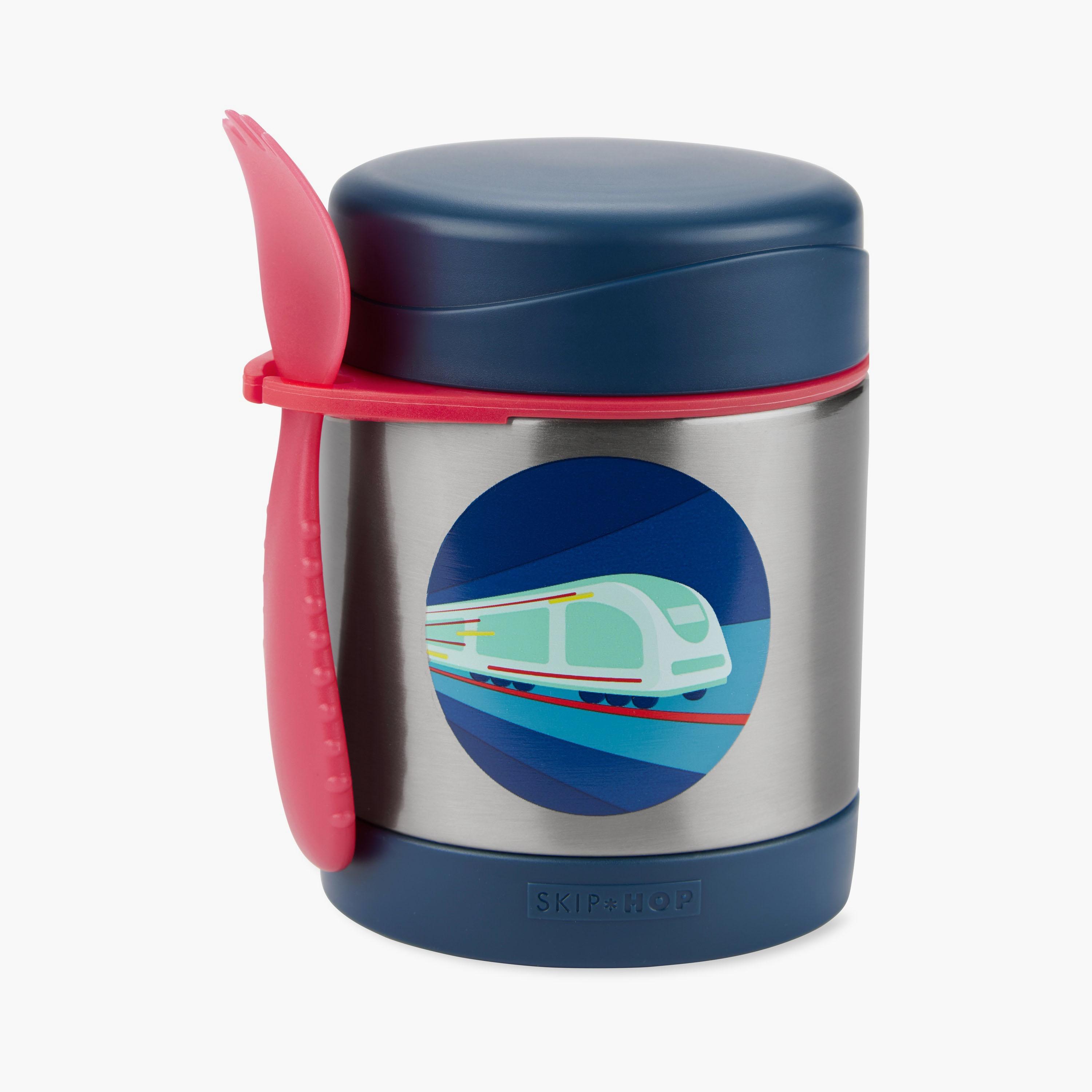 Skip Hop Spark Style Food Jar with Fork - Train-school-lunchessentials-lunchboxes-image-1