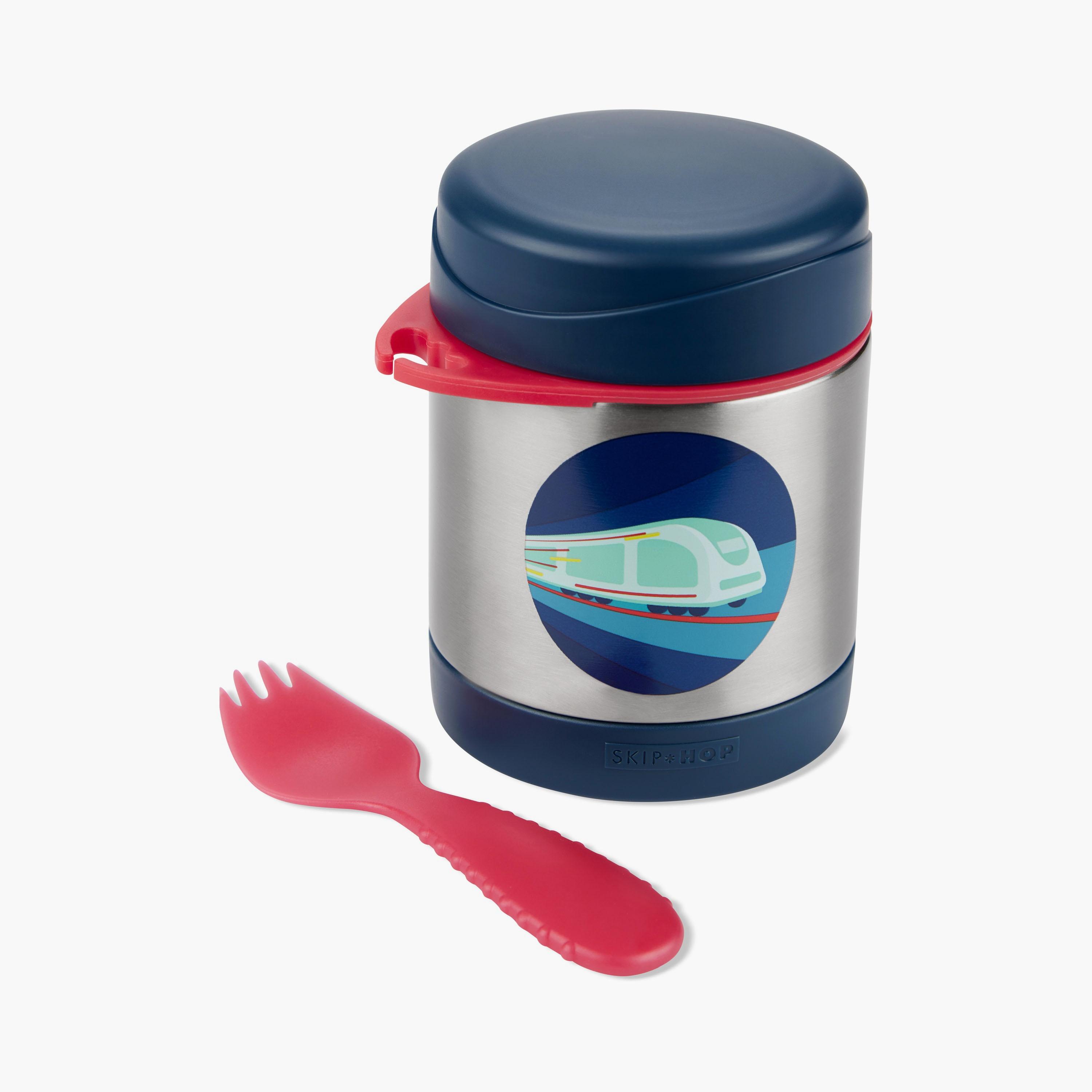 Skip Hop Spark Style Food Jar with Fork - Train-school-lunchessentials-lunchboxes-image-2