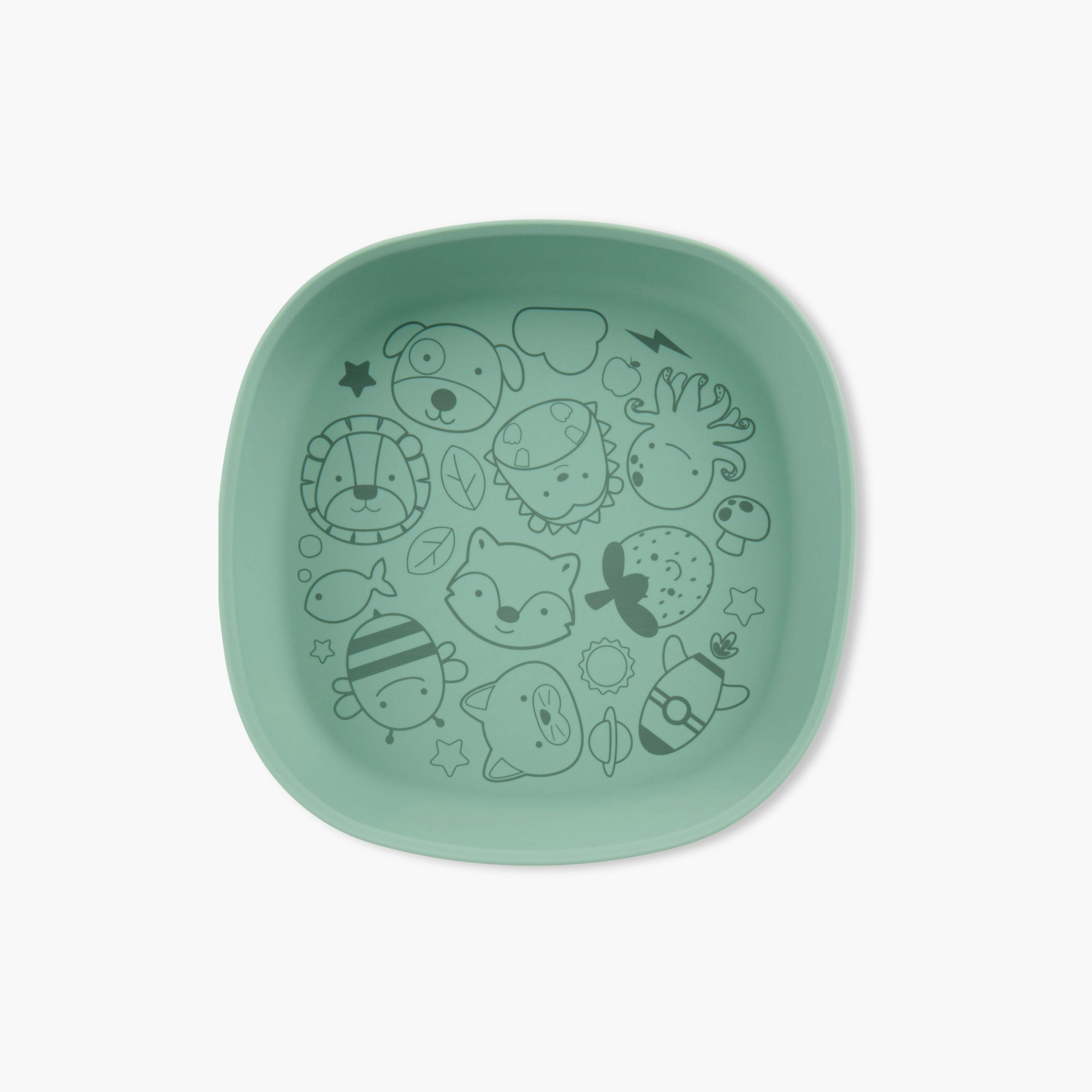 Skip Hop Squad Silicone Plate - Green-baby-feeding-mealtimeessentials-image-1